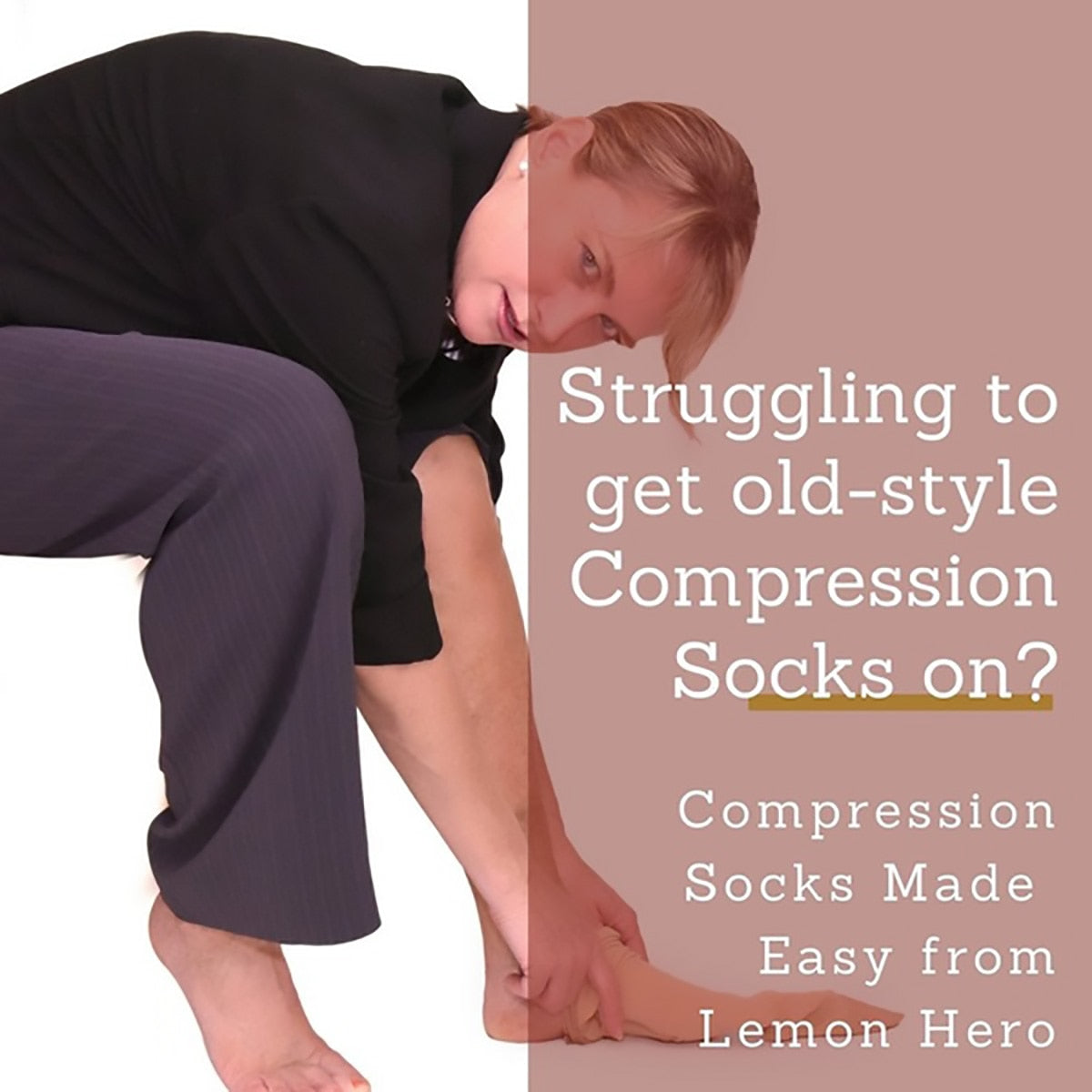 A pair of unisex compression socks with a zipper, designed for leg support and comfort, suitable for both men and women.