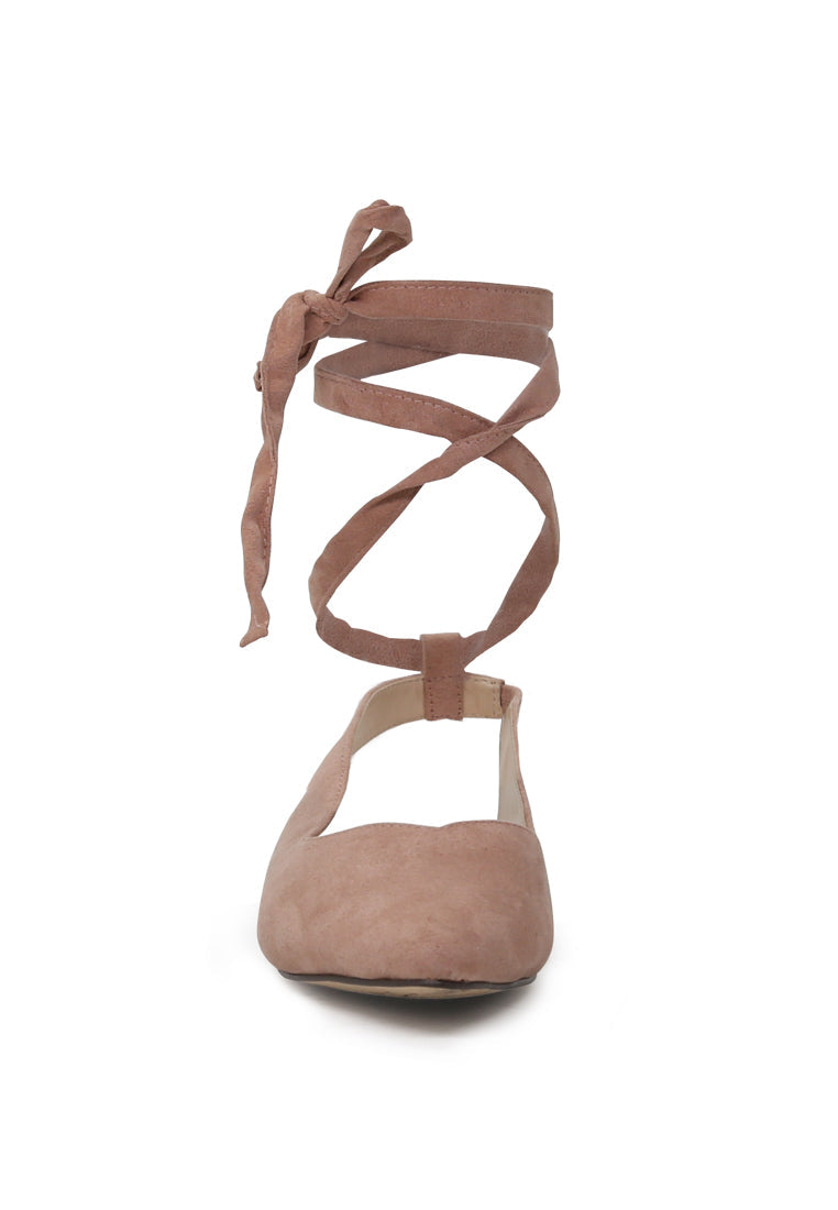 Stylish Ankle Strap Lace-Up Sandals with a flat heel and lace-up back design, perfect for summer outfits.