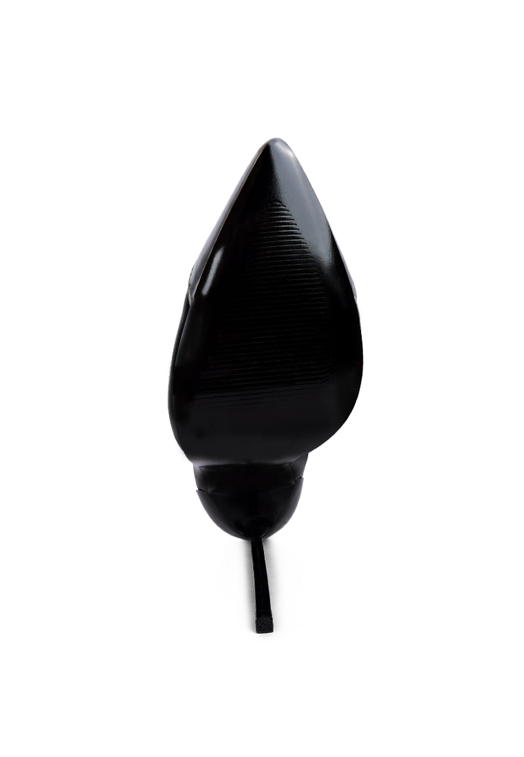 Elegant Cidra Silver Dip Stiletto Heels with a pointed toe and soft cushion insole, perfect for stylish occasions.