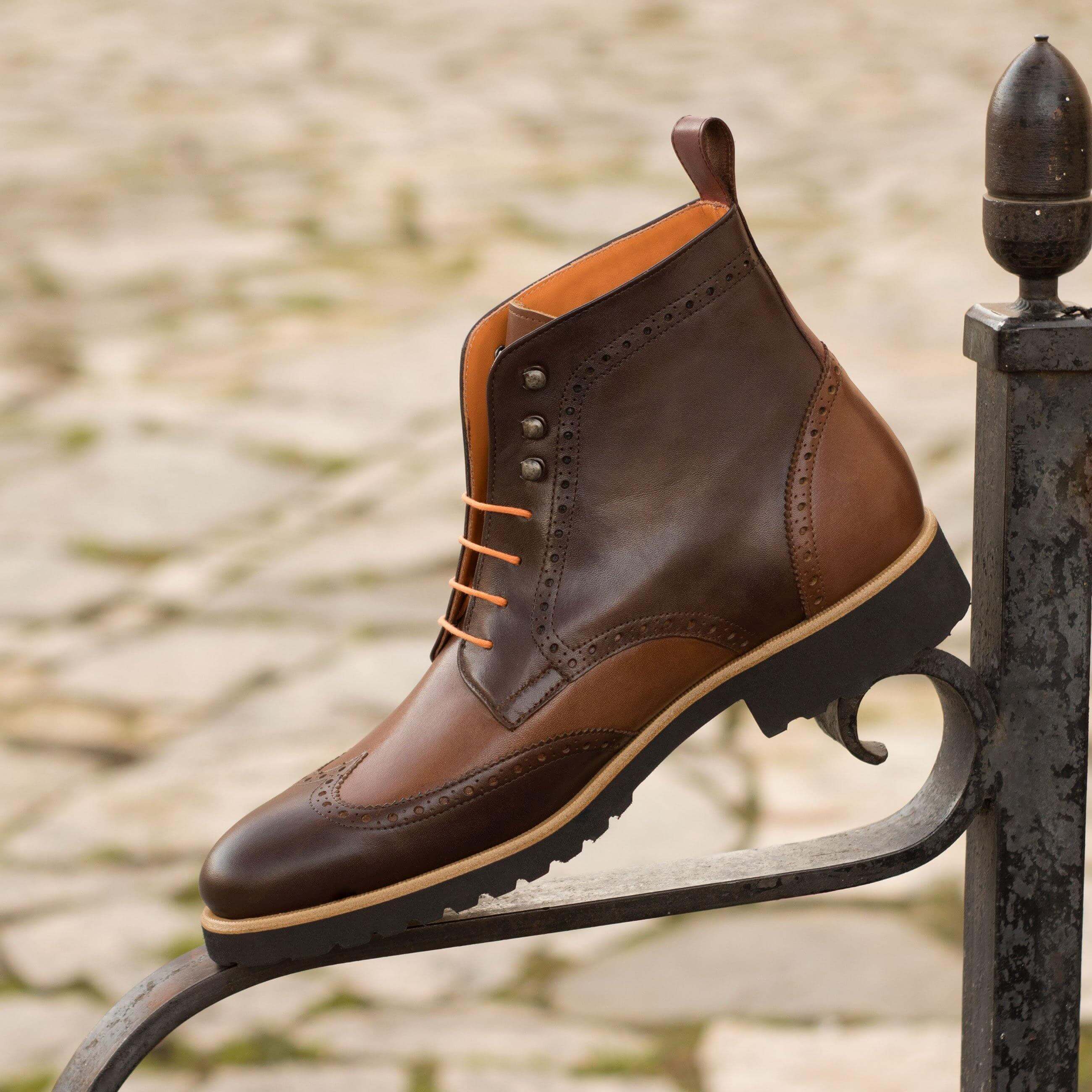 CL89 Military Brogue Boots II showcasing a classic brogue pattern and durable Comando sole, crafted from premium brown leather.