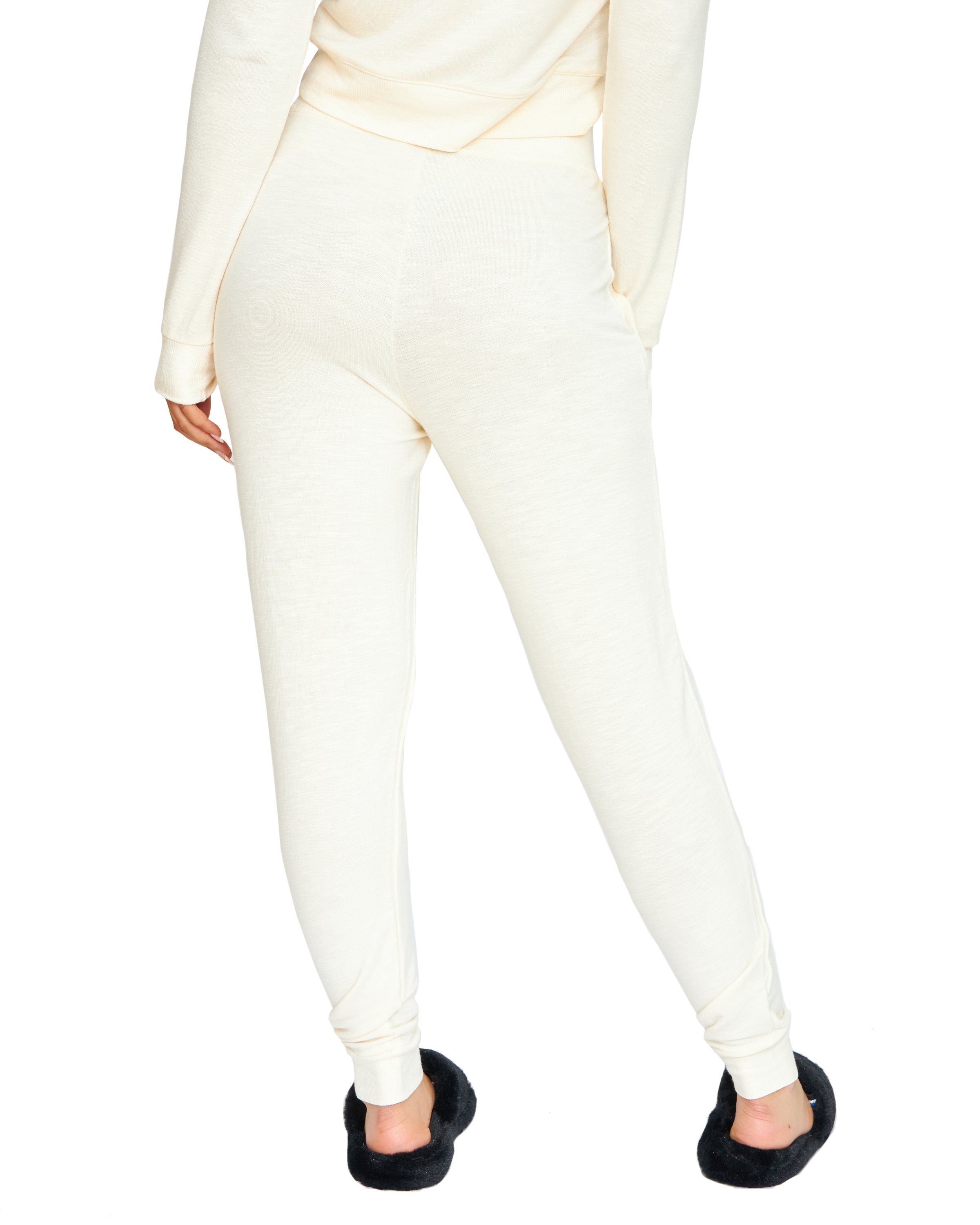 Cozy Days Cream Joggers featuring a drawstring waistband and pockets, perfect for lounging or casual outings.
