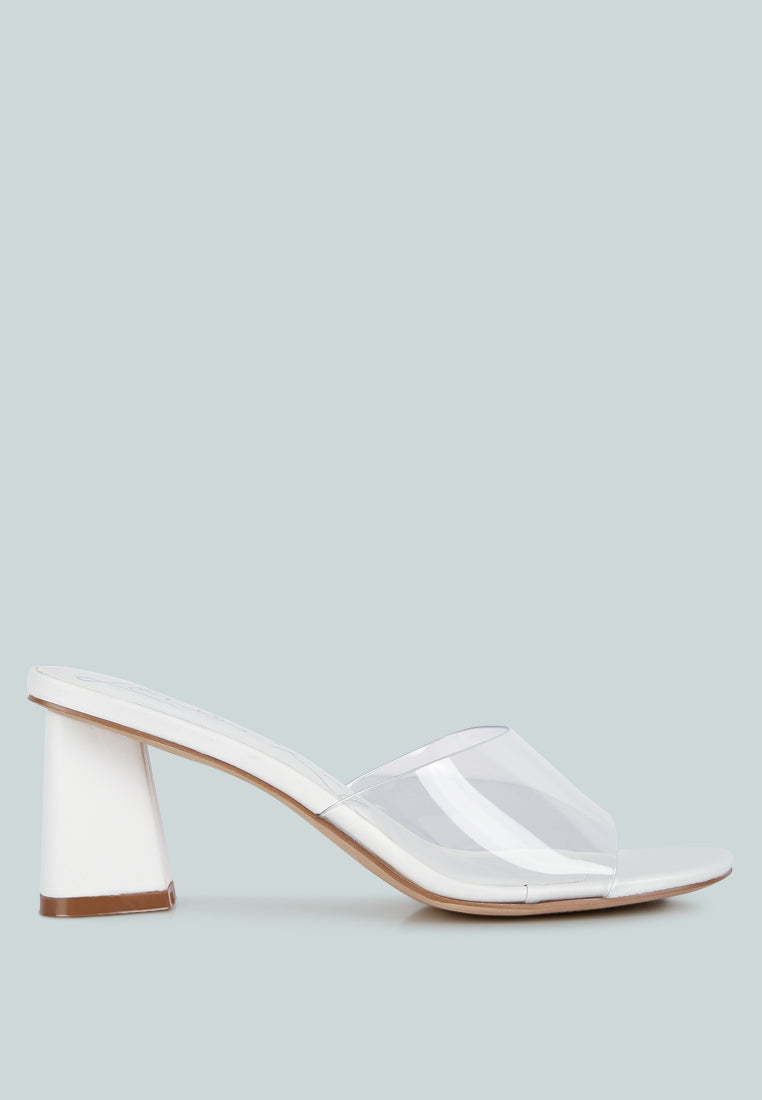 Eugnie Clear Straps Block Heel Sandals featuring a stylish square toe and clear strap design, perfect for casual and formal wear.