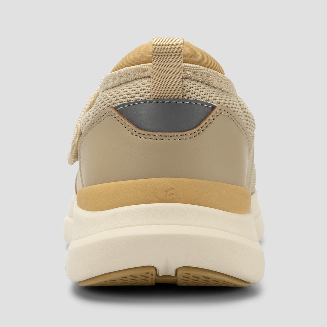 FitVille Men's EasyTop Diabetic Shoes V1 featuring adjustable Velcro straps, deep toe box, and cushioned sole for comfort.