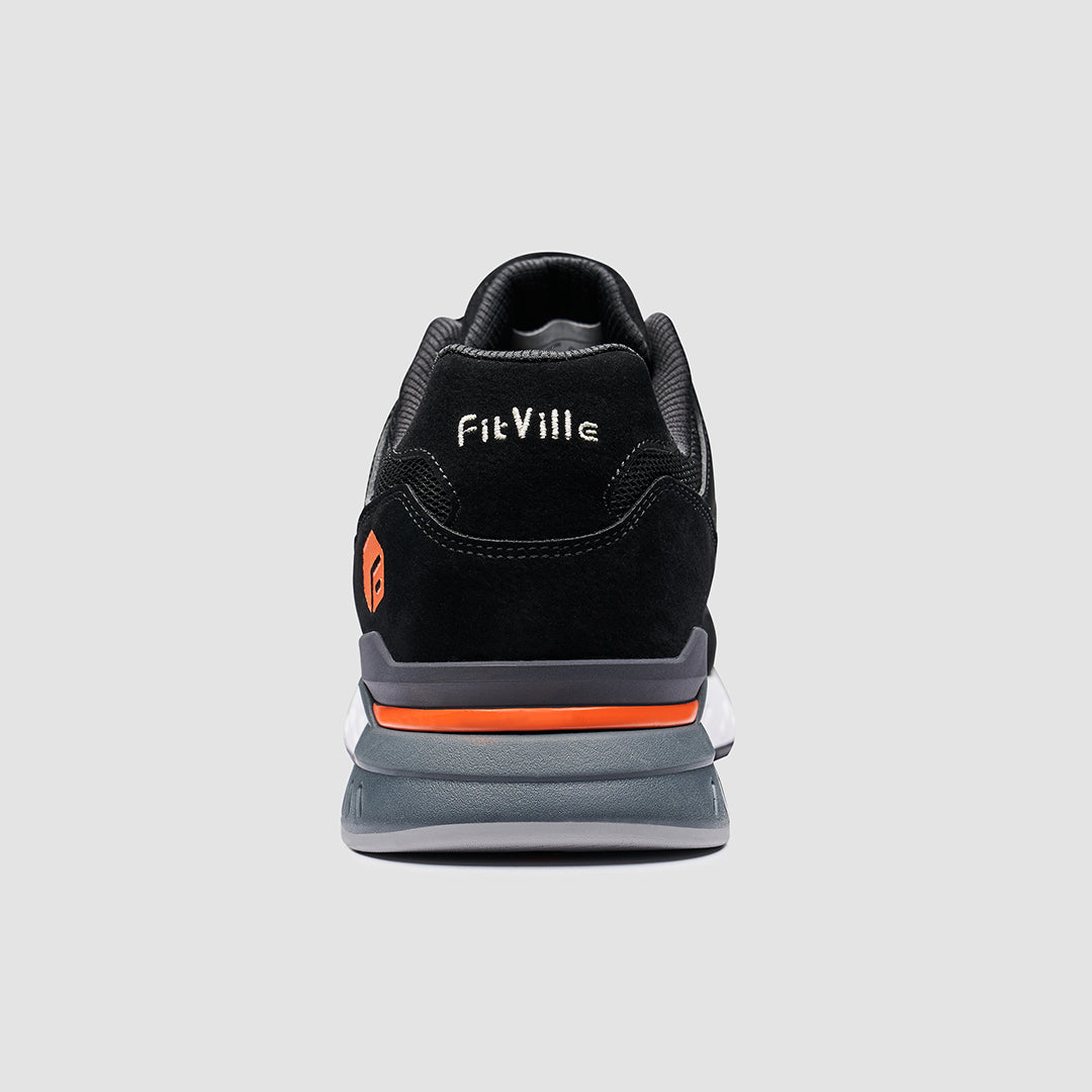 FitVille Men's Rebound Core Walking Shoes V1 showcasing a wide toe box, premium suede upper, and shock-absorbing soles for ultimate comfort.