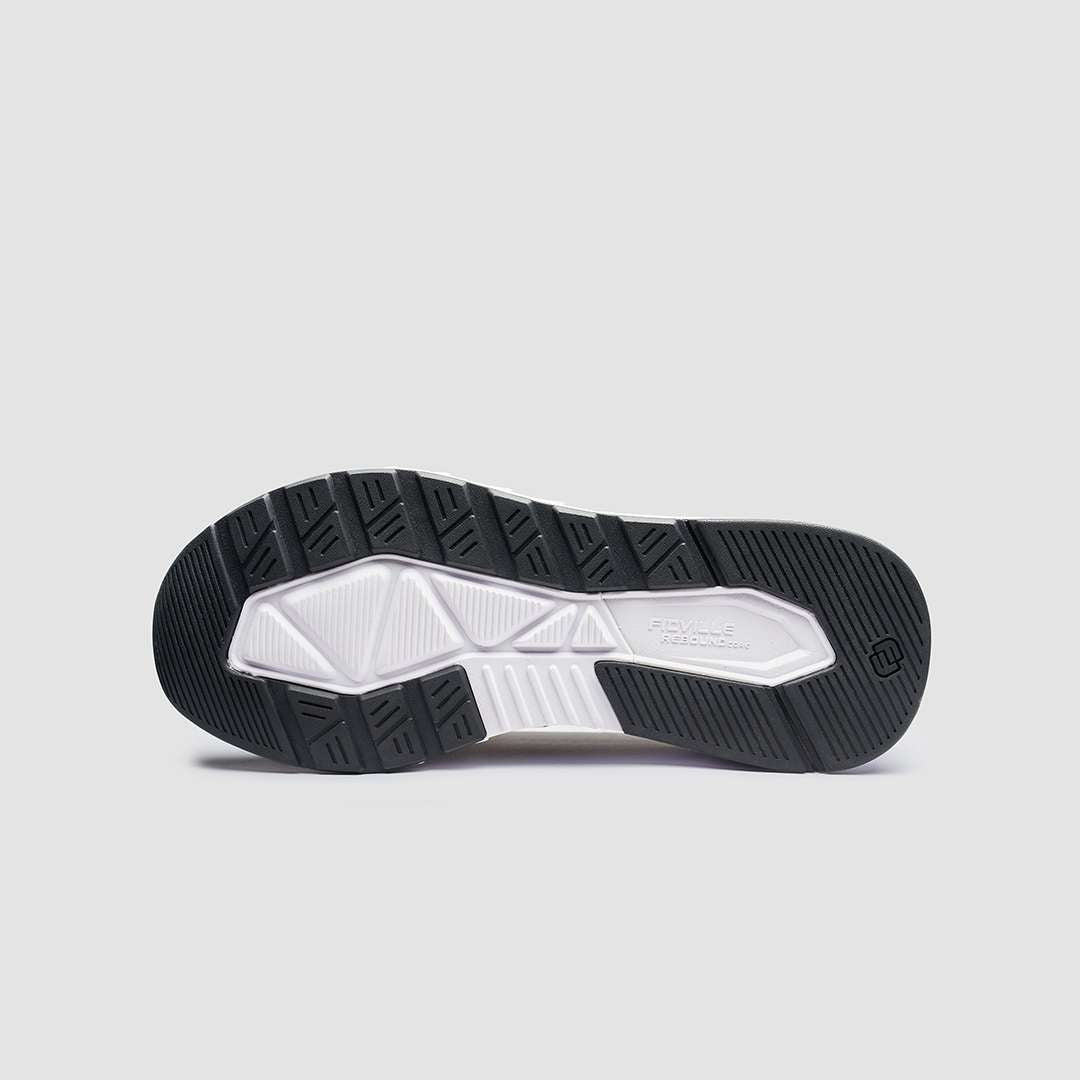 FitVille Men's Stride Core Running Shoes V3 showcasing a breathable Flyknit upper, wide toe box, and PropelCore™ sole technology.