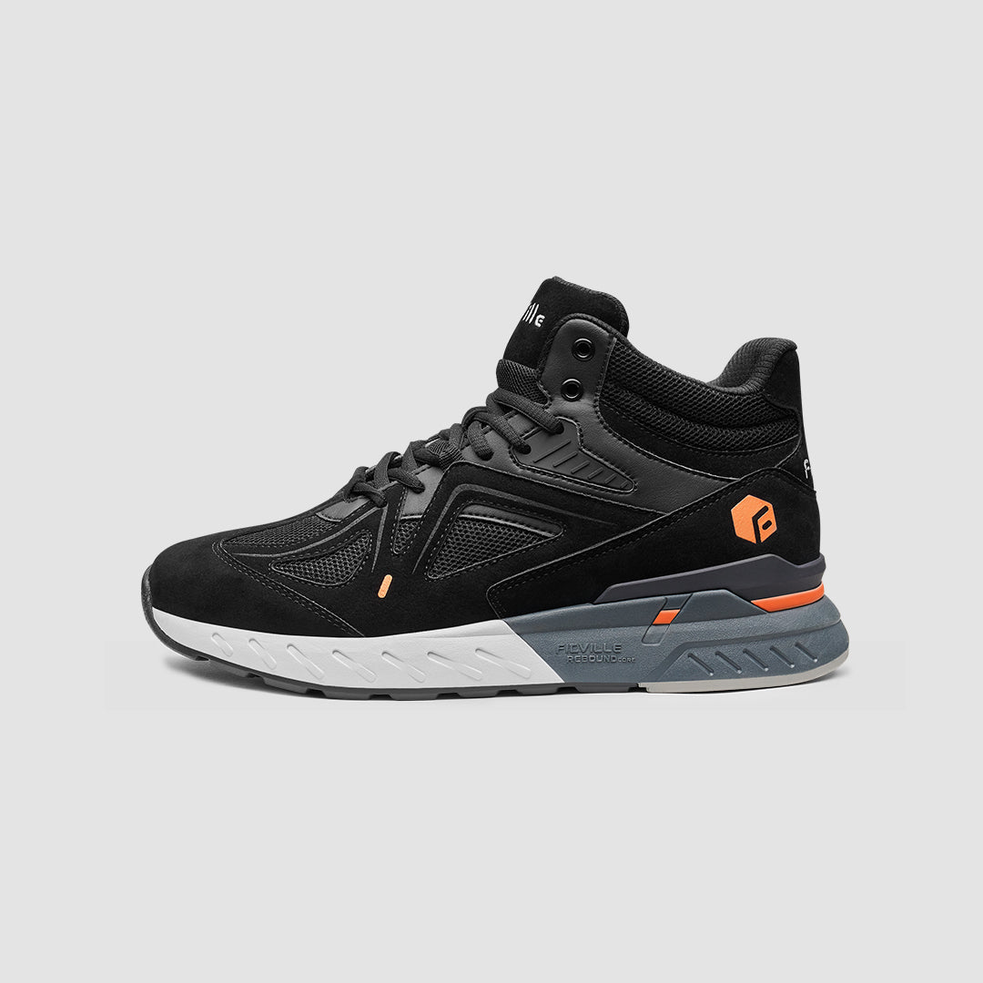 FitVille Women's High-top Rebound Core Walking Shoes V4 showcasing a stylish high-top design with premium suede material.