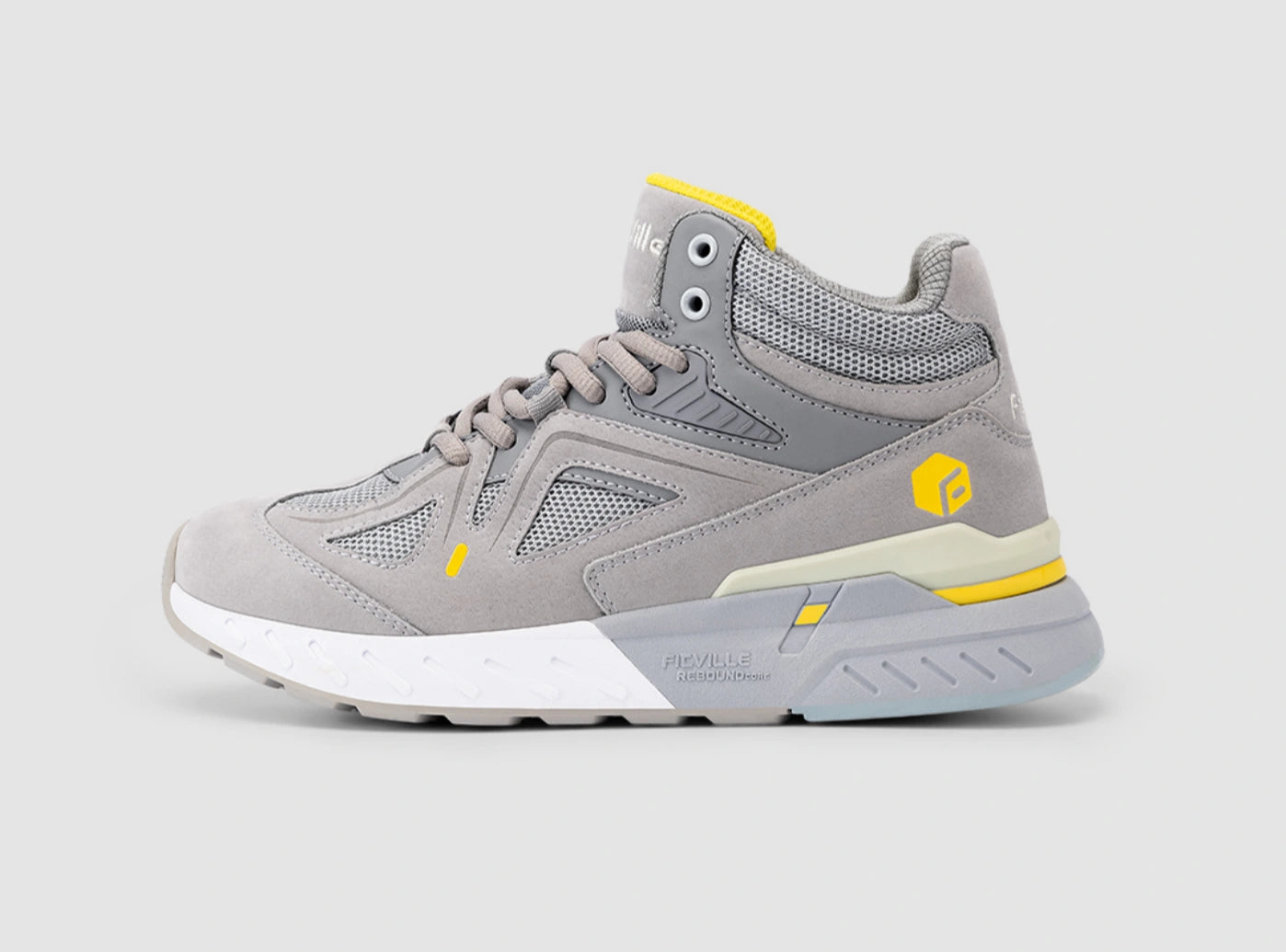 FitVille Women's High-top Rebound Core Walking Shoes V4 showcasing a stylish high-top design with premium suede material.