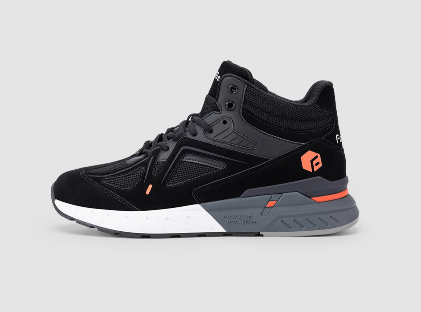 FitVille Women's High-top Rebound Core Walking Shoes V4 showcasing a stylish high-top design with premium suede material.