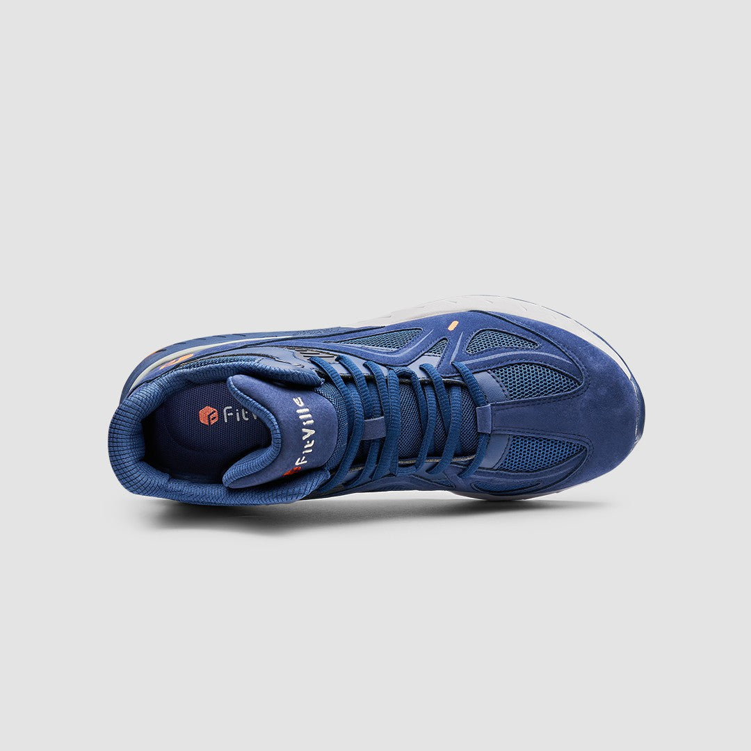 FitVille Women's High-top Rebound Core Walking Shoes V4 showcasing a stylish high-top design with premium suede material.