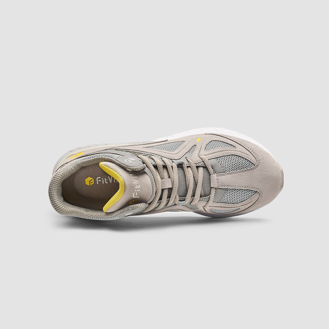 FitVille Women's High-top Rebound Core Walking Shoes V4 showcasing a stylish high-top design with premium suede material.