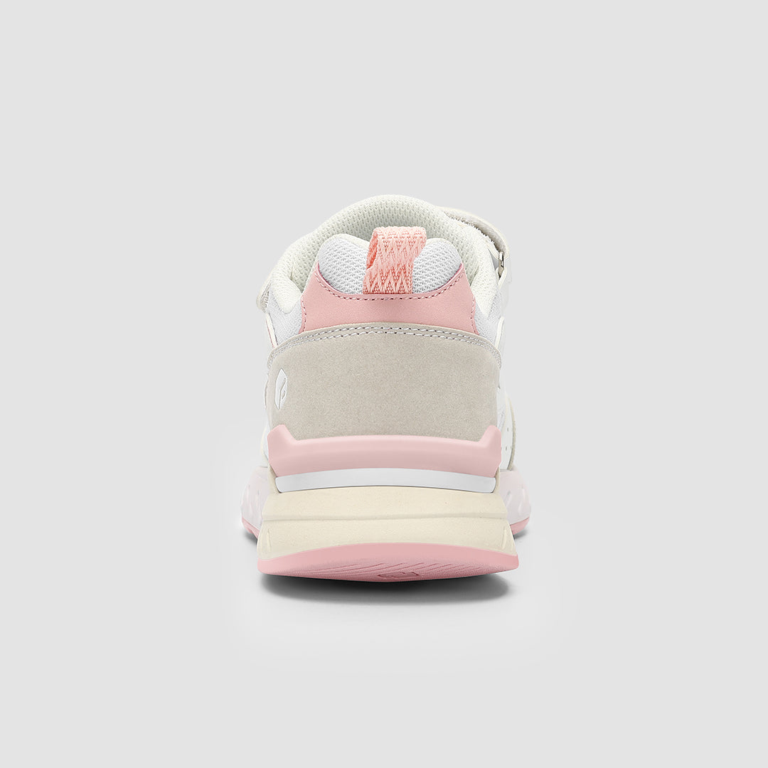 FitVille Women's Rebound Core V2 shoes featuring a light pink accent, Velcro strap closure, and a wide toe box for comfort.