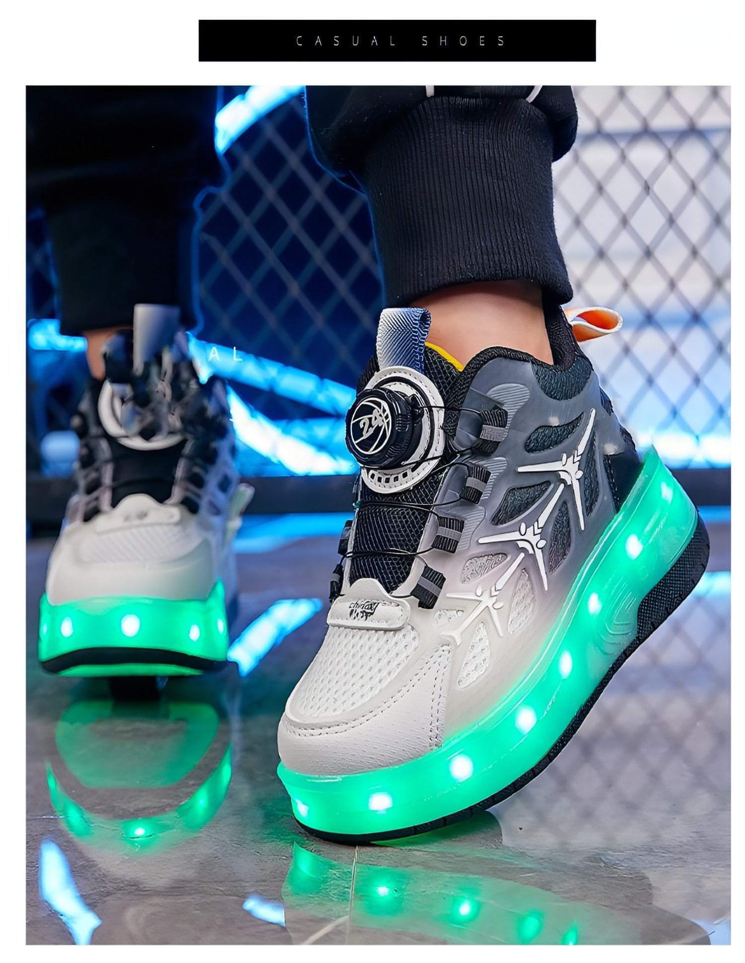 Spocket Dropship Flashroll Light Up Knob Skater Sneakers For Kids Photo Inspiration
