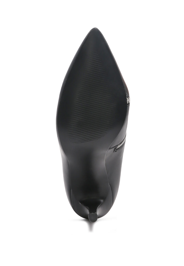 Hillary Elegant Comfortable Boots for Women, featuring a stylish ankle length design with a stack heel and soft insole.