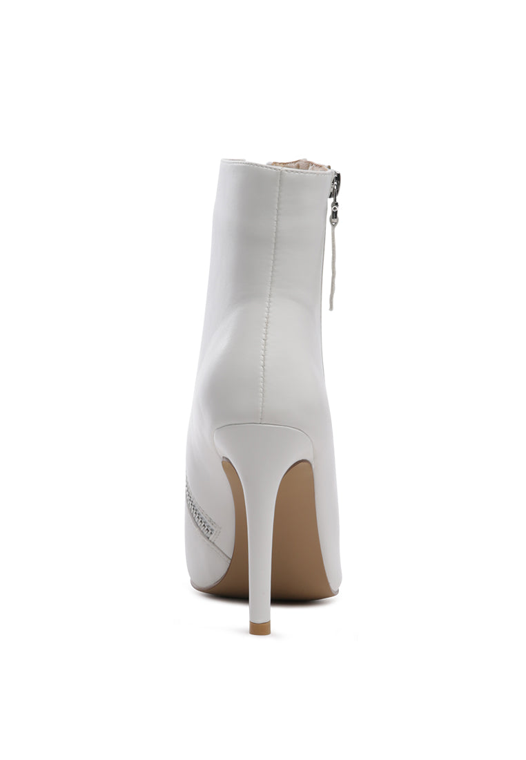 Hillary Elegant Comfortable Boots for Women, featuring a stylish ankle length design with a stack heel and soft insole.