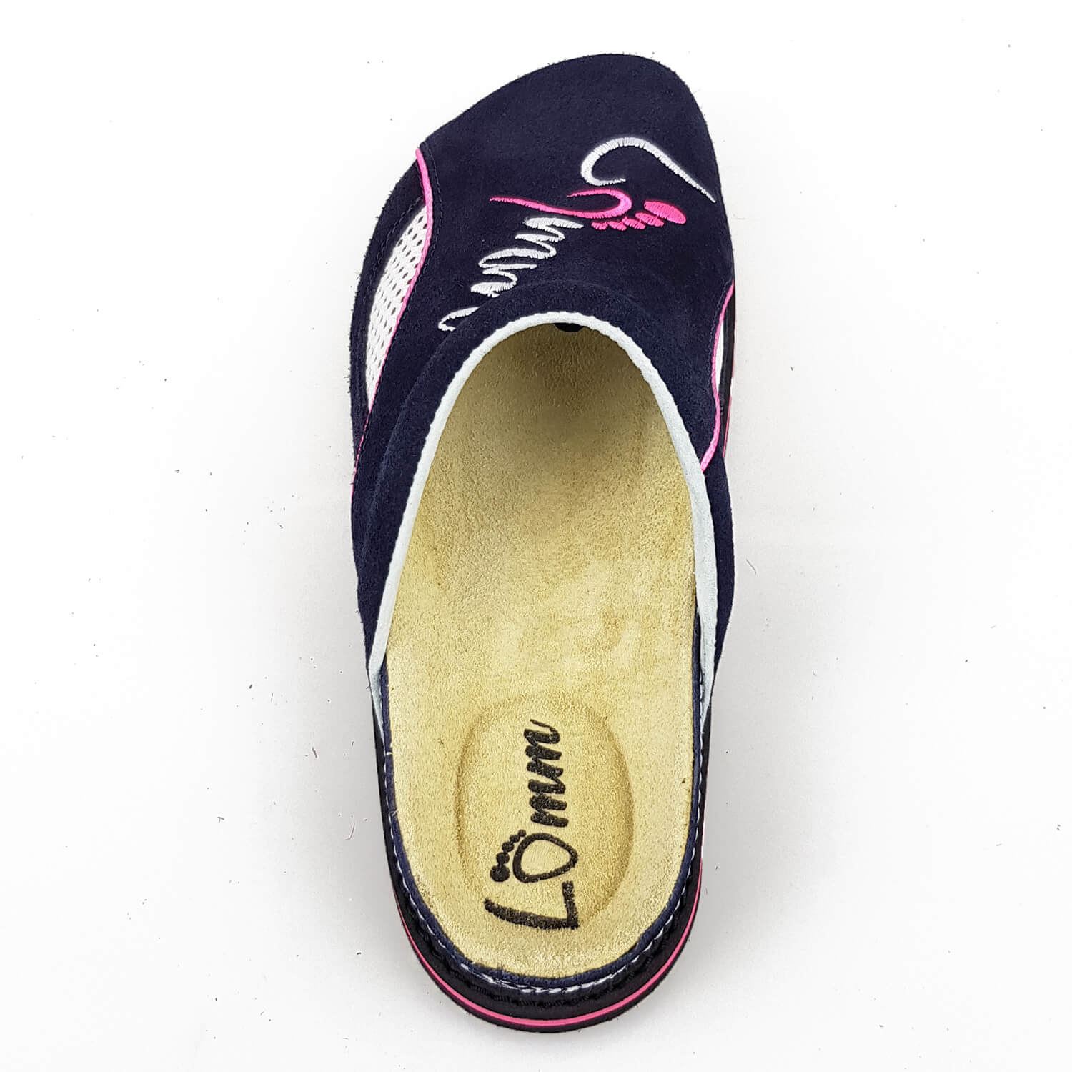 Lightware 3060 Pantoffeln in Dunkelblau und Rosa, ideal für Erholung nach sportlichen Aktivitäten.