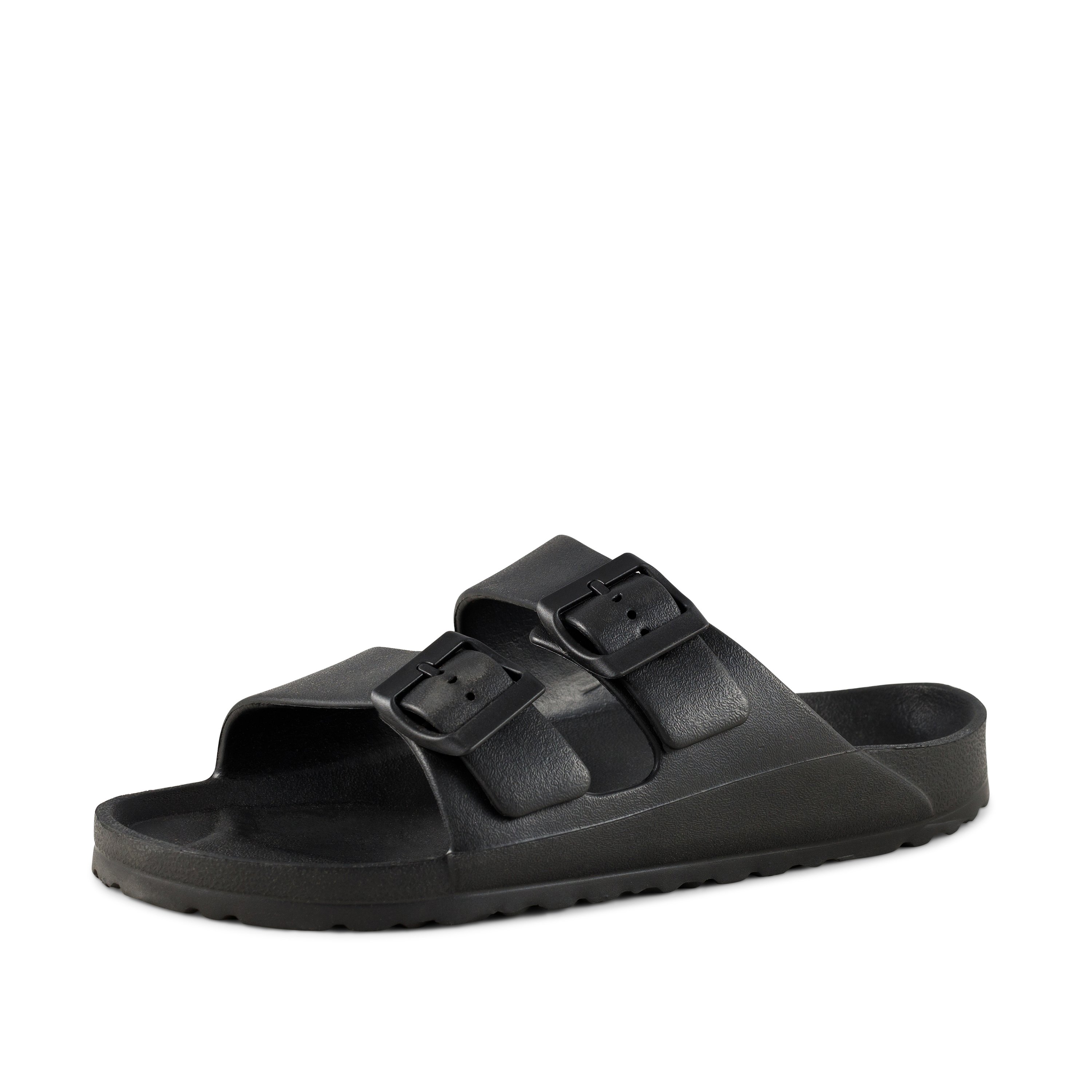 Men's Sandals Soho Black featuring double buckle design and adjustable closure, perfect for summer wear.