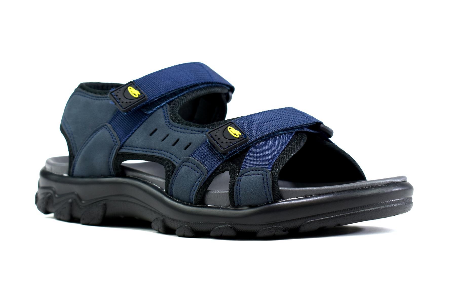 Men's strappy summer sandals featuring a breathable upper, cushioned insock, and durable sole, perfect for summer outings.