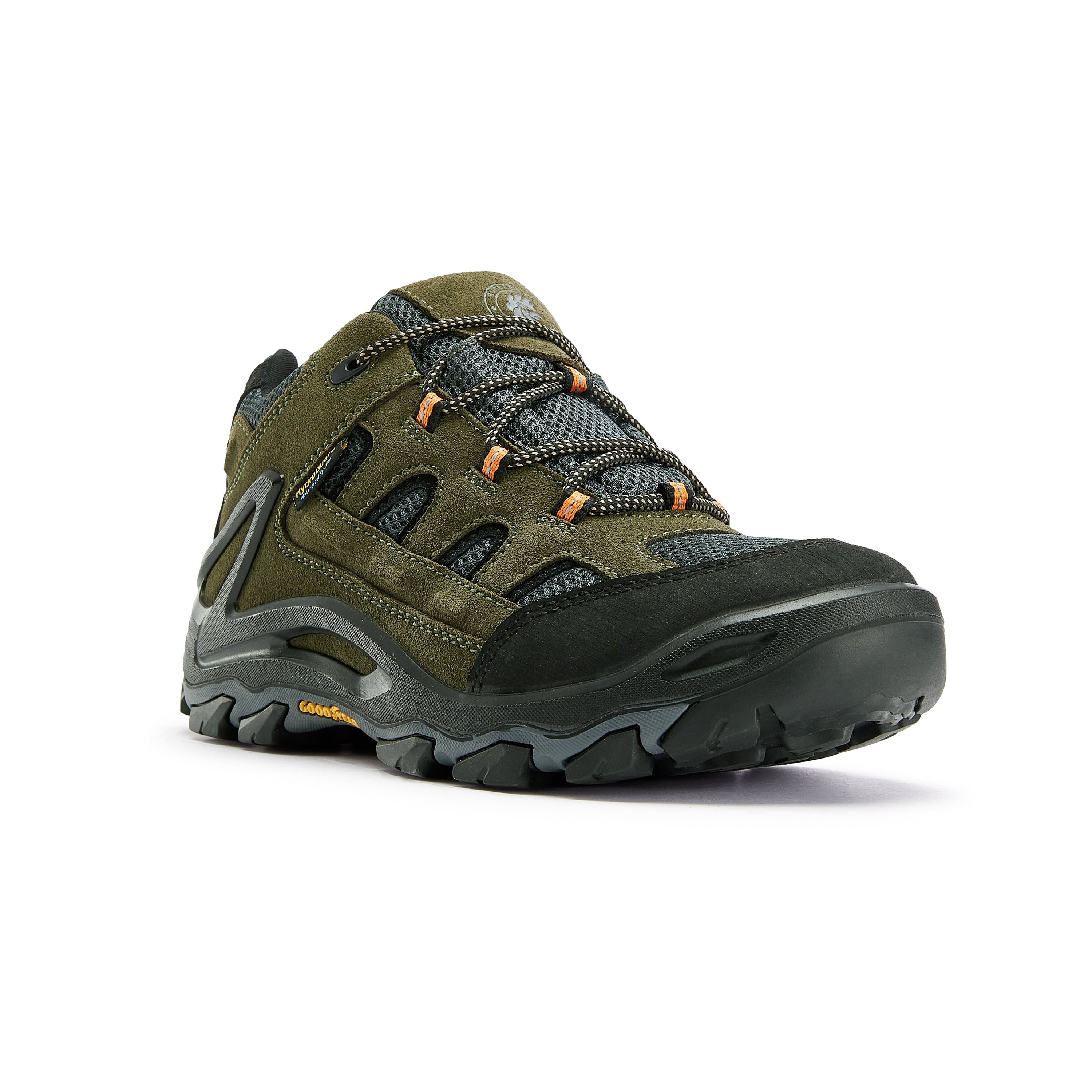 A pair of ROCKROOSTER Men's 6 Inch Hiking Boots showcasing nubuck leather, rubber outsole, and waterproof features, ideal for outdoor adventures.
