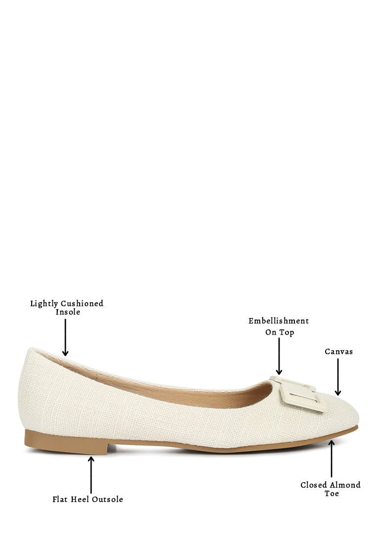 Nek Embellished Flat Ballerinas featuring chic embellishments and a comfortable design, perfect for stylish women.