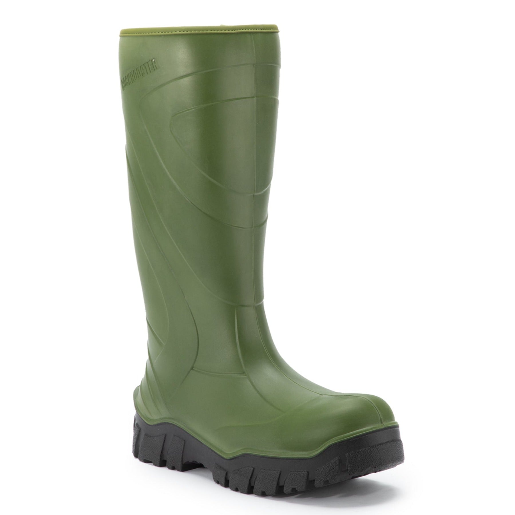 RockRooster Porter Men's PU Composite Wellington boots, featuring a slip-resistant outsole and waterproof design, ideal for outdoor work.