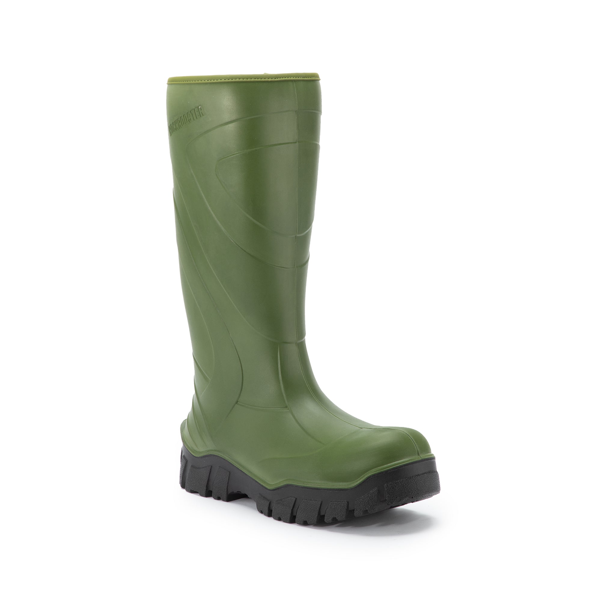RockRooster Porter Men's PU Composite Wellington boots, featuring a slip-resistant outsole and waterproof design, ideal for outdoor work.