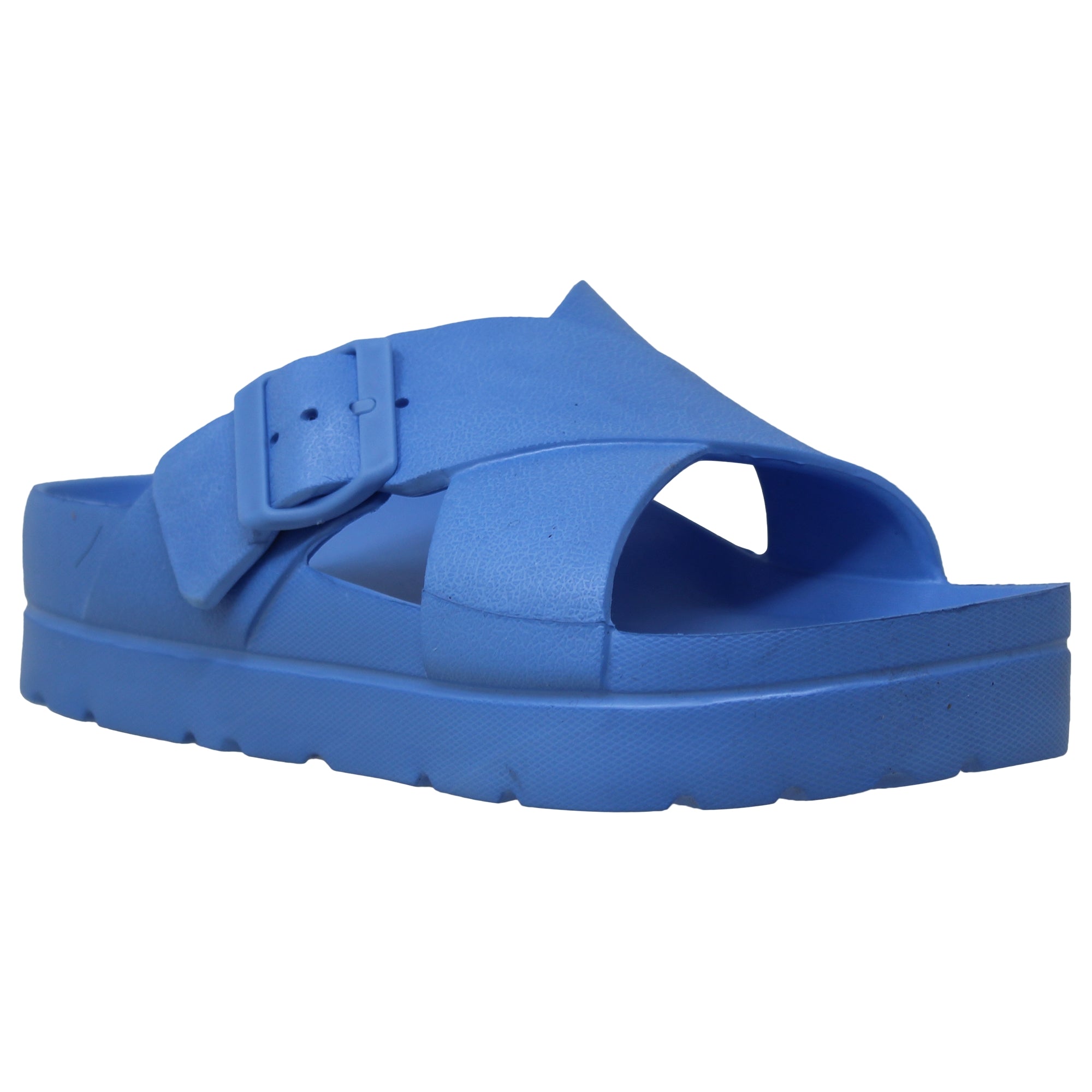 SOBEYO Light-Weight Platform Sandals featuring criss-cross adjustable buckles, soft EVA sole, and stylish design suitable for various occasions.