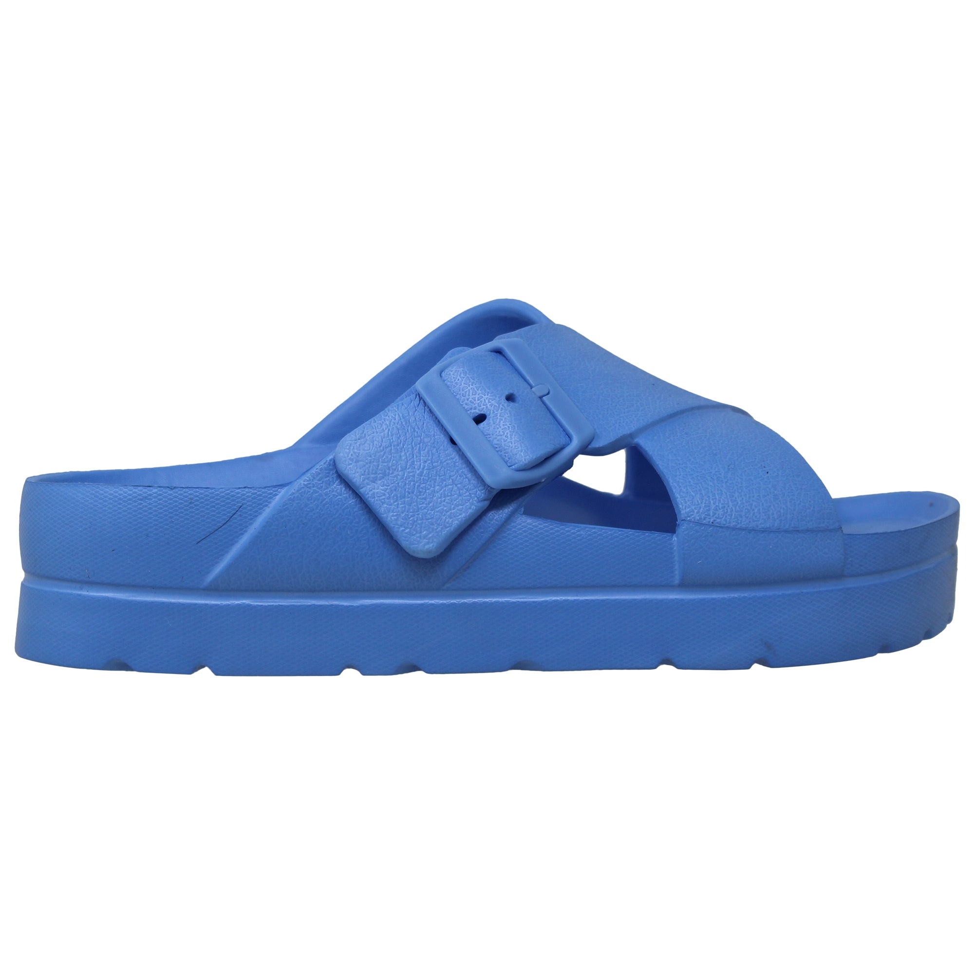 SOBEYO Light-Weight Platform Sandals featuring criss-cross adjustable buckles, soft EVA sole, and stylish design suitable for various occasions.