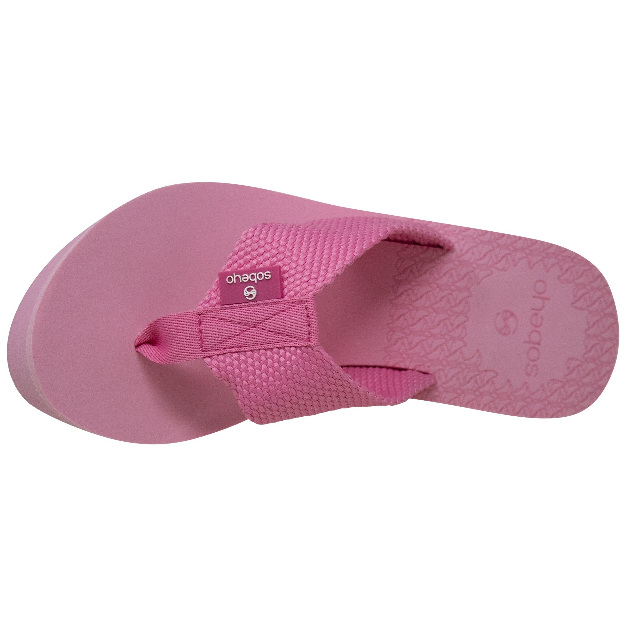 SOBEYO Thong Platform Sandals featuring a thick wedge design, soft EVA sole, and stylish thong strap in black and pink colors.
