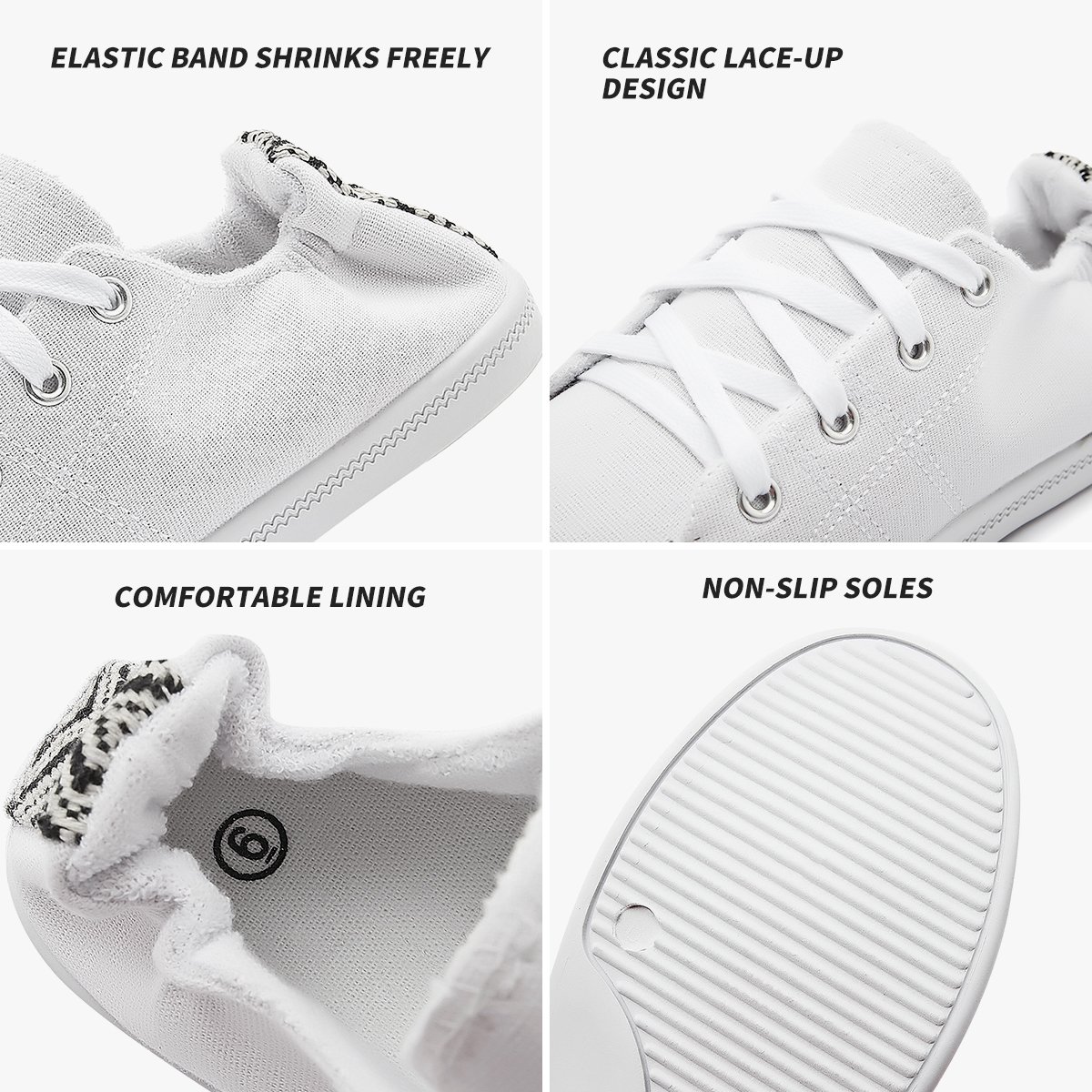 SOBEYO Women's Canvas Sneakers in stylish low top design with lace-up closure and padded insole, perfect for casual wear.