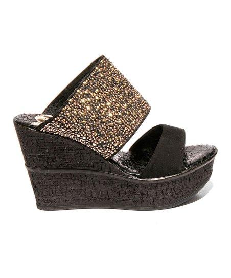 A stylish high wedge heel named Spring Fling, featuring an ornamented upper in vibrant colors, perfect for spring outings.