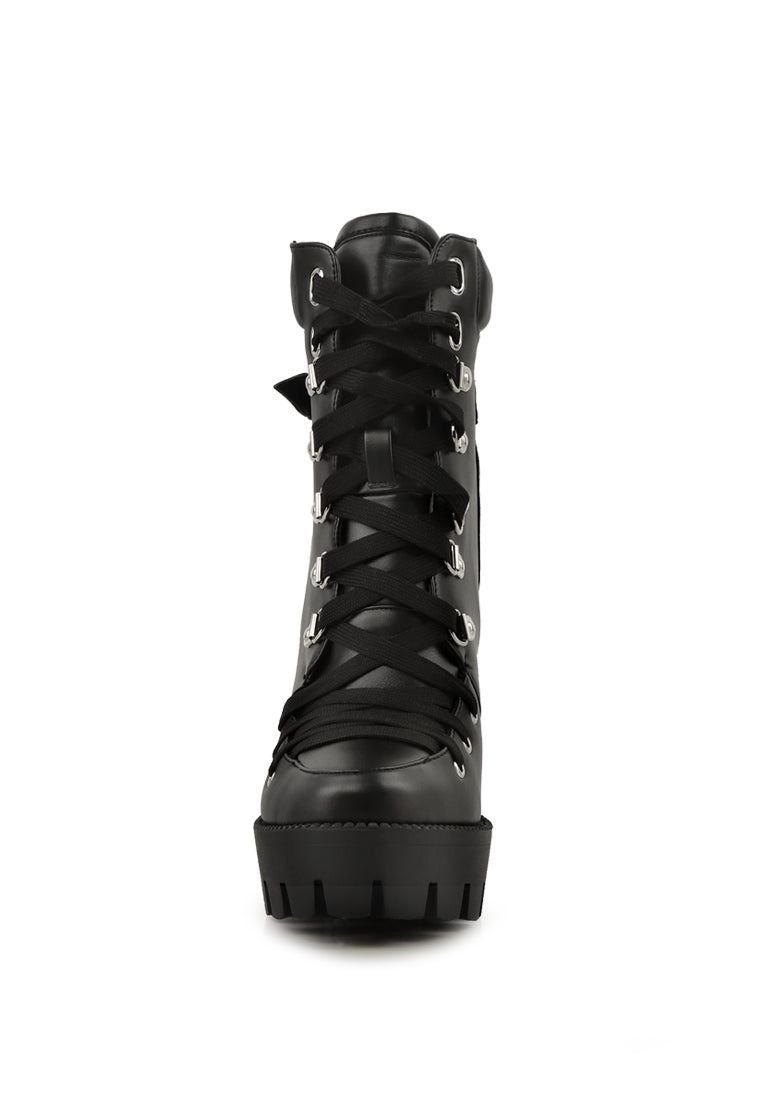 Stylish Willow Combat Boot featuring buckle strap accents and lace-up design, perfect for autumn fashion.