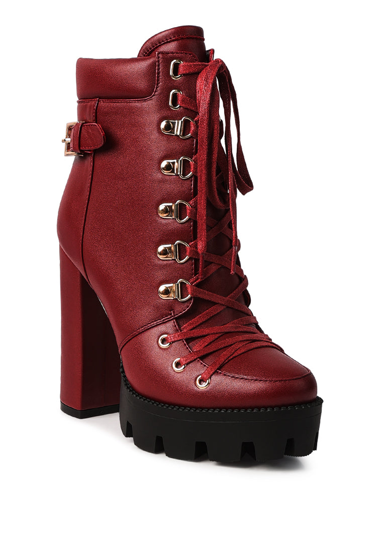 Stylish Willow Combat Boot featuring buckle strap accents and lace-up design, perfect for autumn fashion.