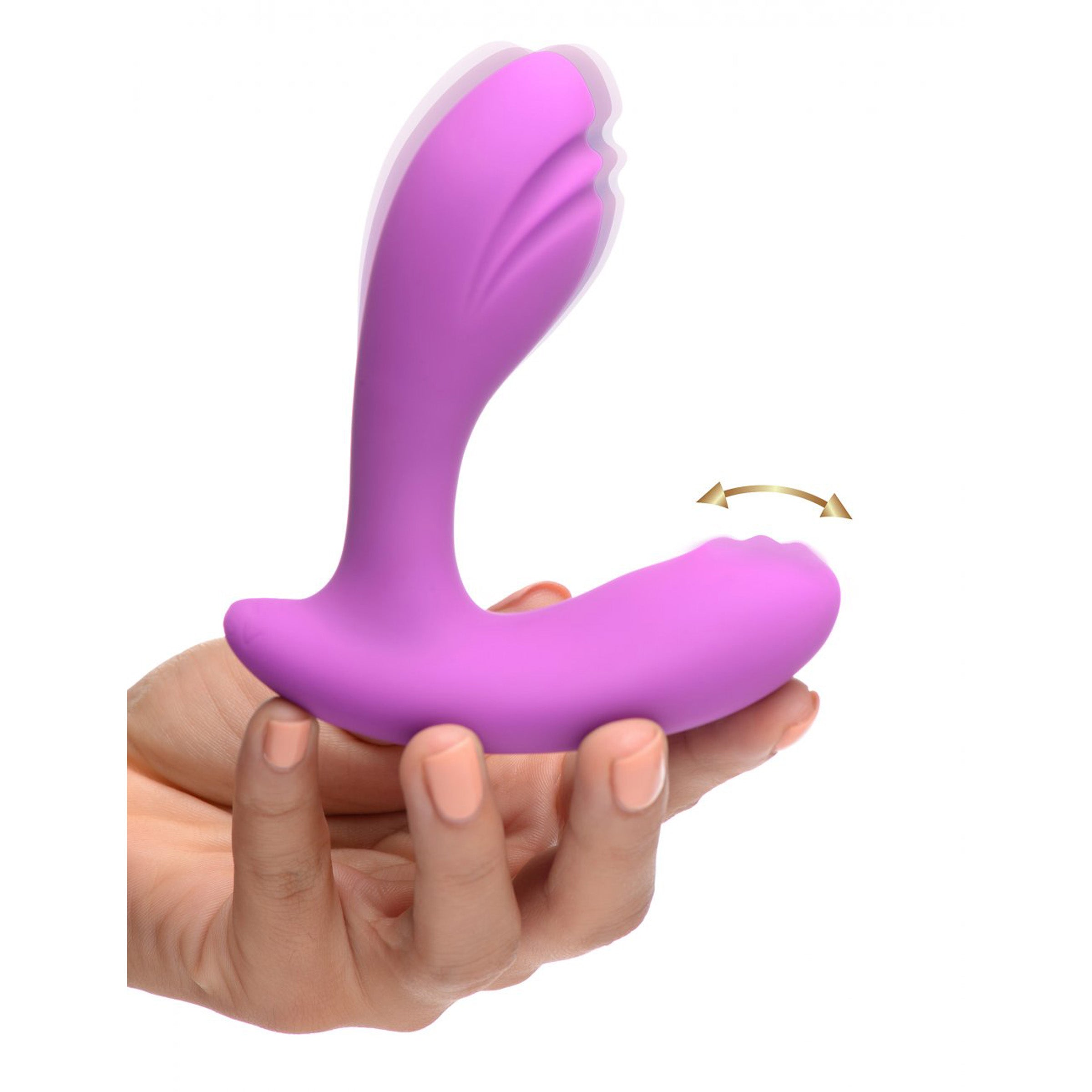 10X G-Pearl G-Spot Stimulator in purple with moving beads and remote control, designed for intense pleasure.
