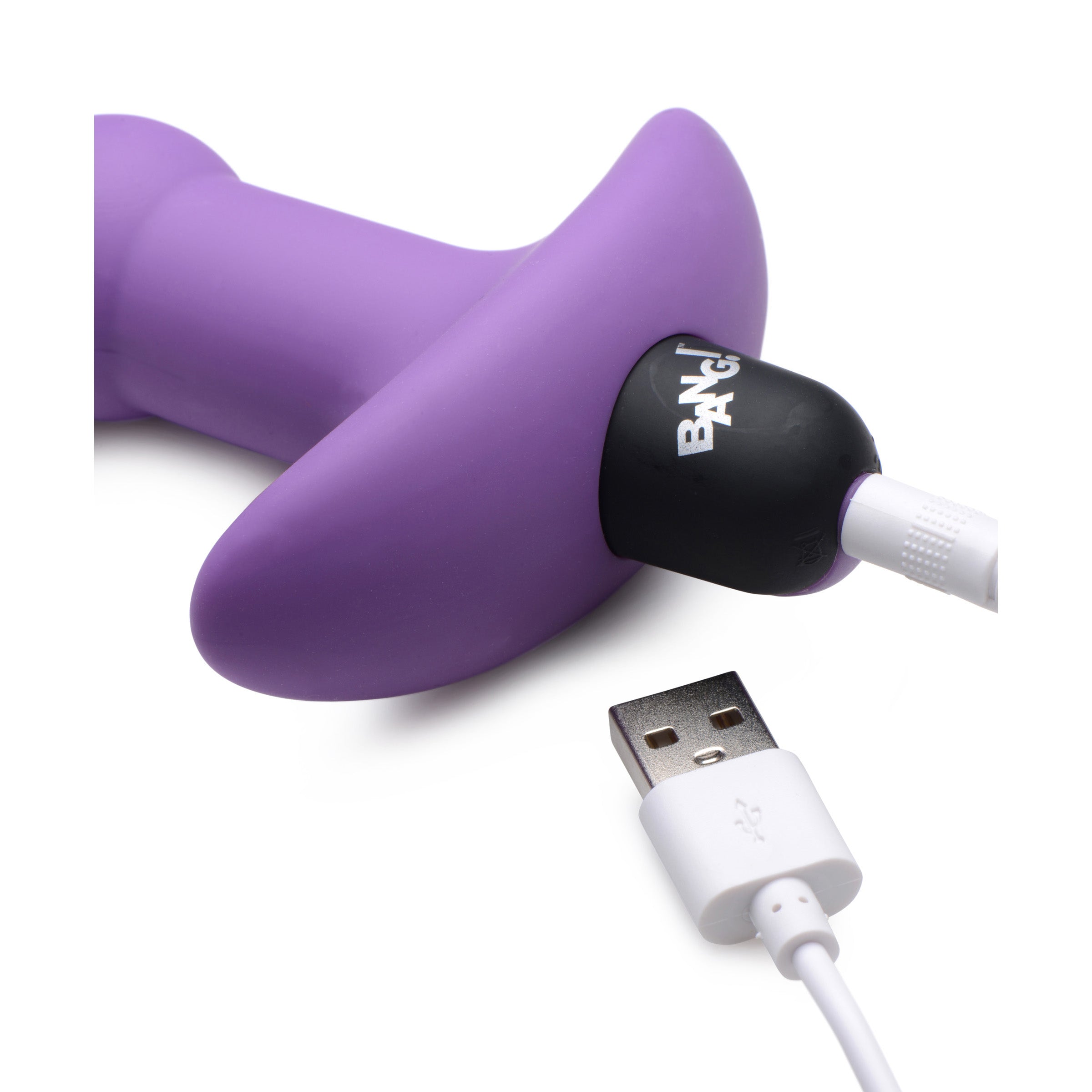 28X Remote Control Vibrating Silicone Anal Beads in purple, featuring a tapered tip and wide base for safe and comfortable anal play.