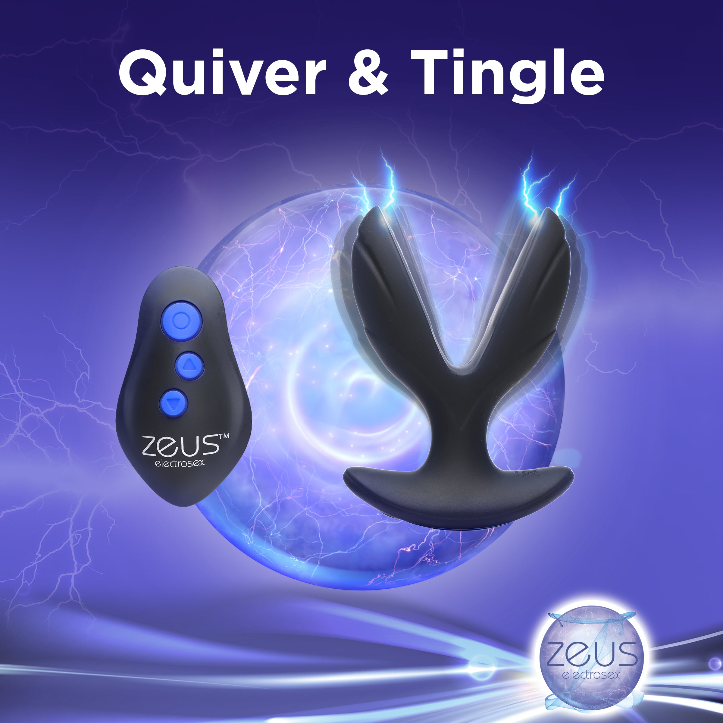 64X Electro-Spread Vibrating and E-stim Silicone Plug in black, showcasing its unique anchor shape and silicone material.
