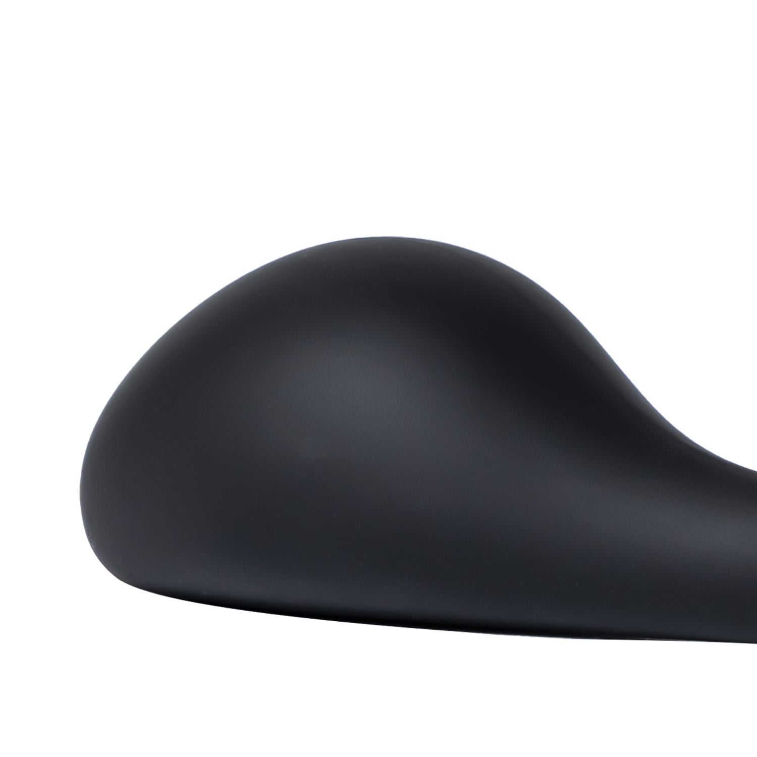 Anal Tease Silicone Cock Ring & Plug in black, showcasing its ergonomic design and medical-grade silicone material.