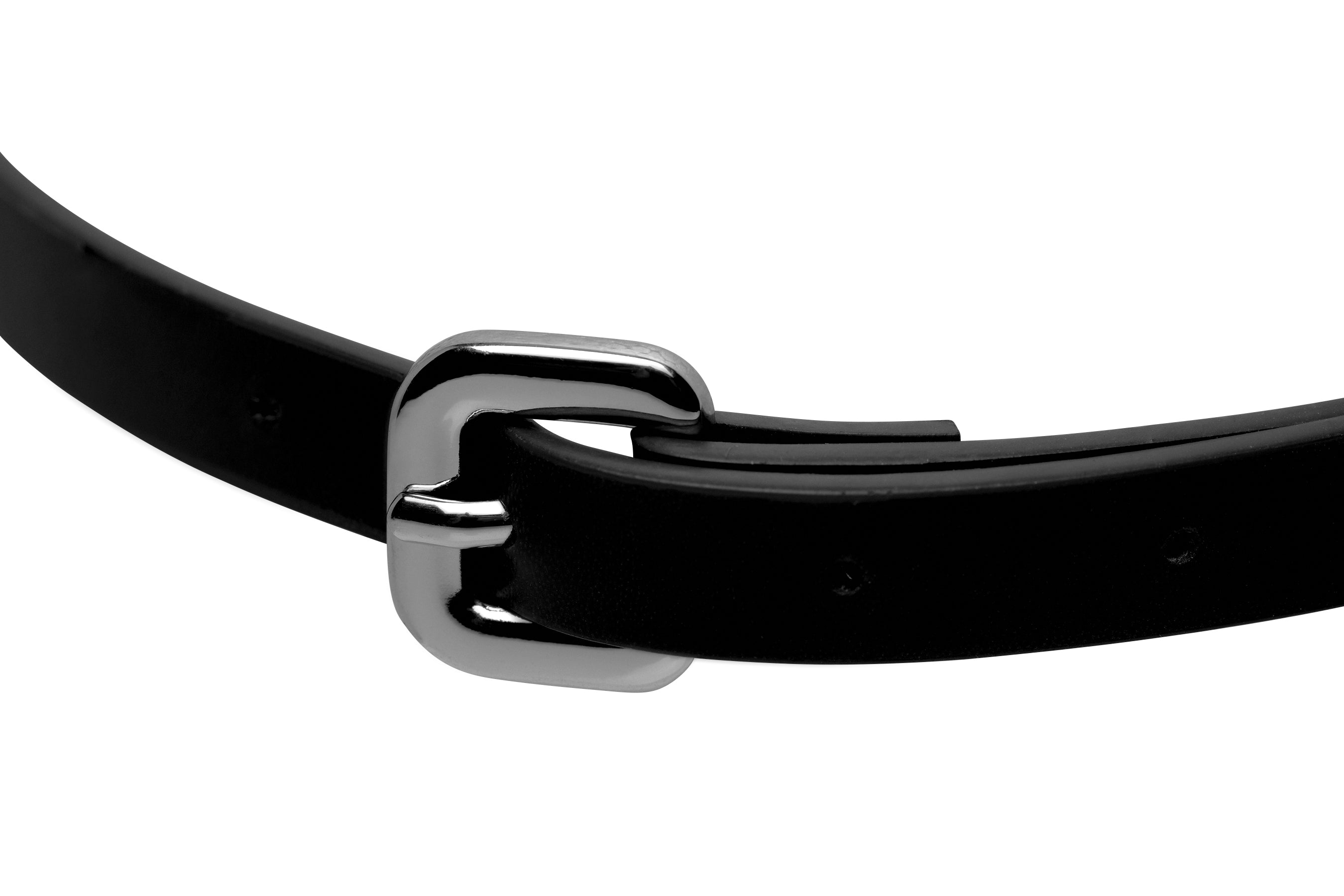 Bad Kitten Leather Cat Mask featuring playful cat ears and rhinestone accents, made from genuine leather.