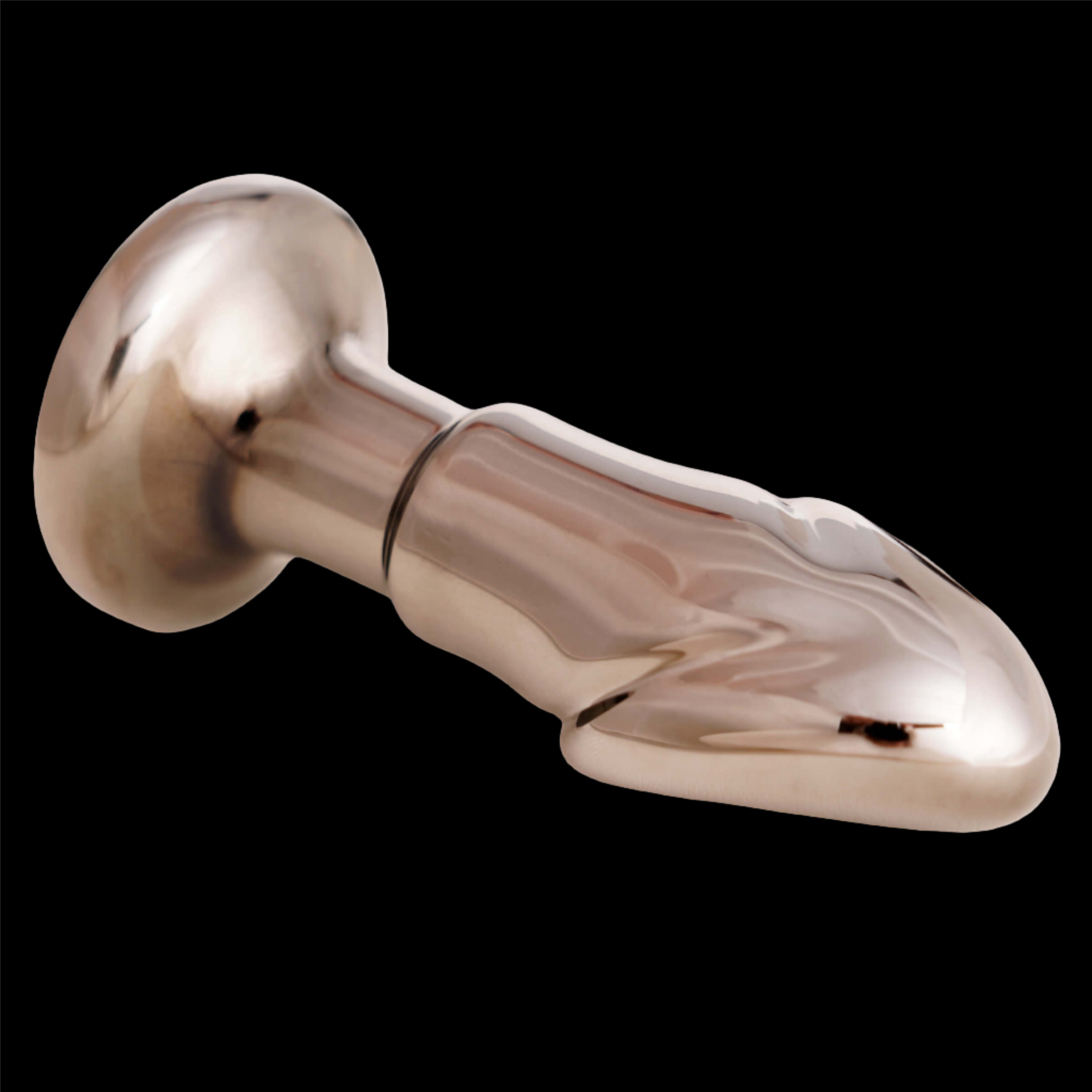 Black Opal Anal Glass Toy with Rechargeable Vibrator, showcasing its elegant design and premium materials.