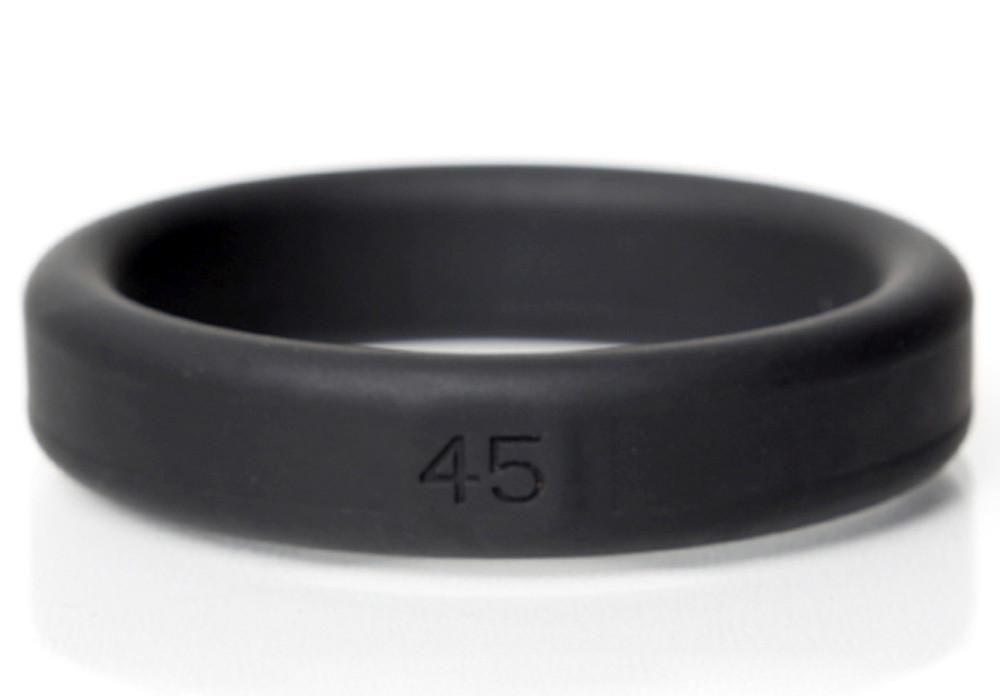 Boneyard Silicone Ring 45mm Black showcasing its sleek design and soft-touch silicone finish, ideal for comfort and durability.