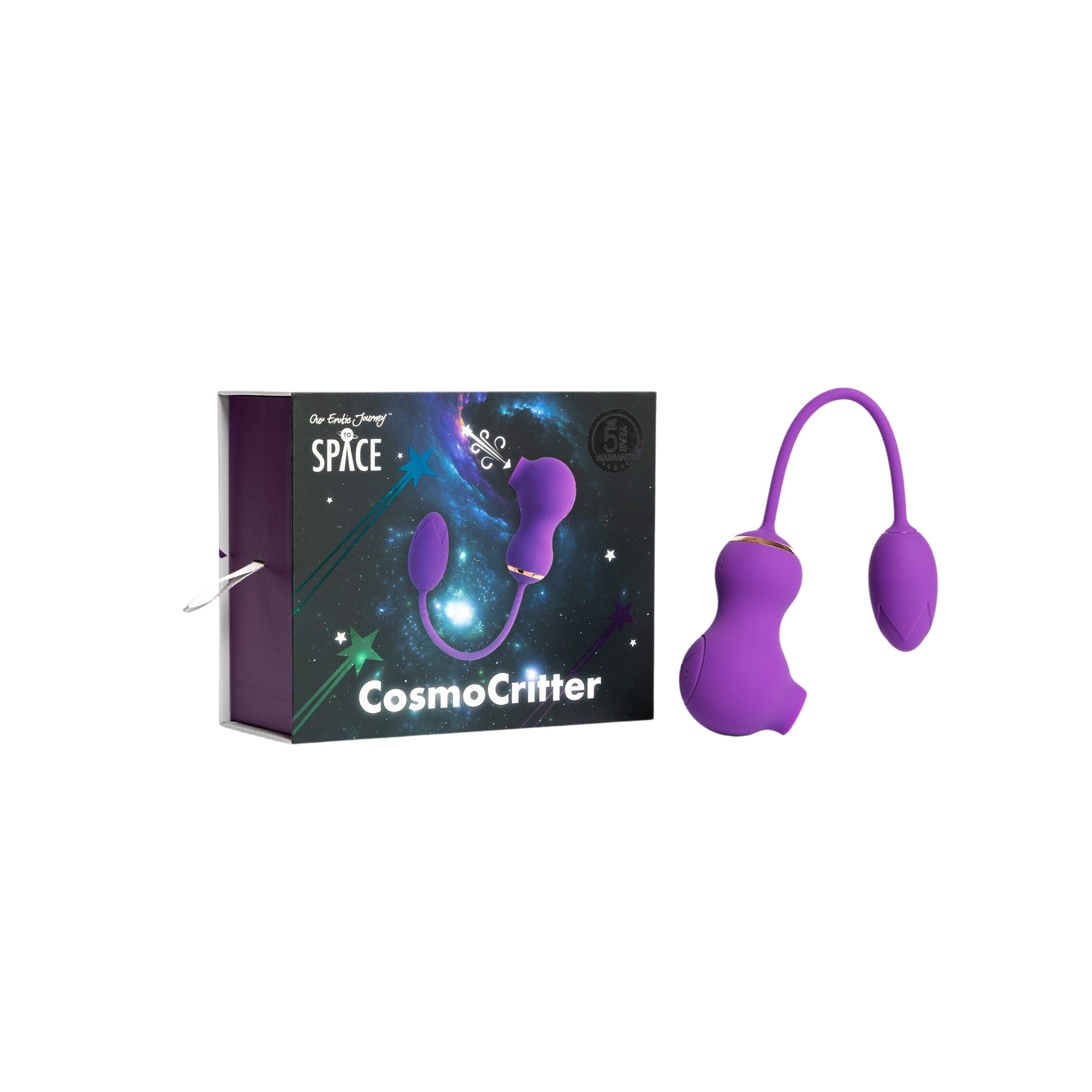 Cosmo Critter Air Suction and GSpot Vibrator in vibrant colors, showcasing its sleek design and dual stimulation features.