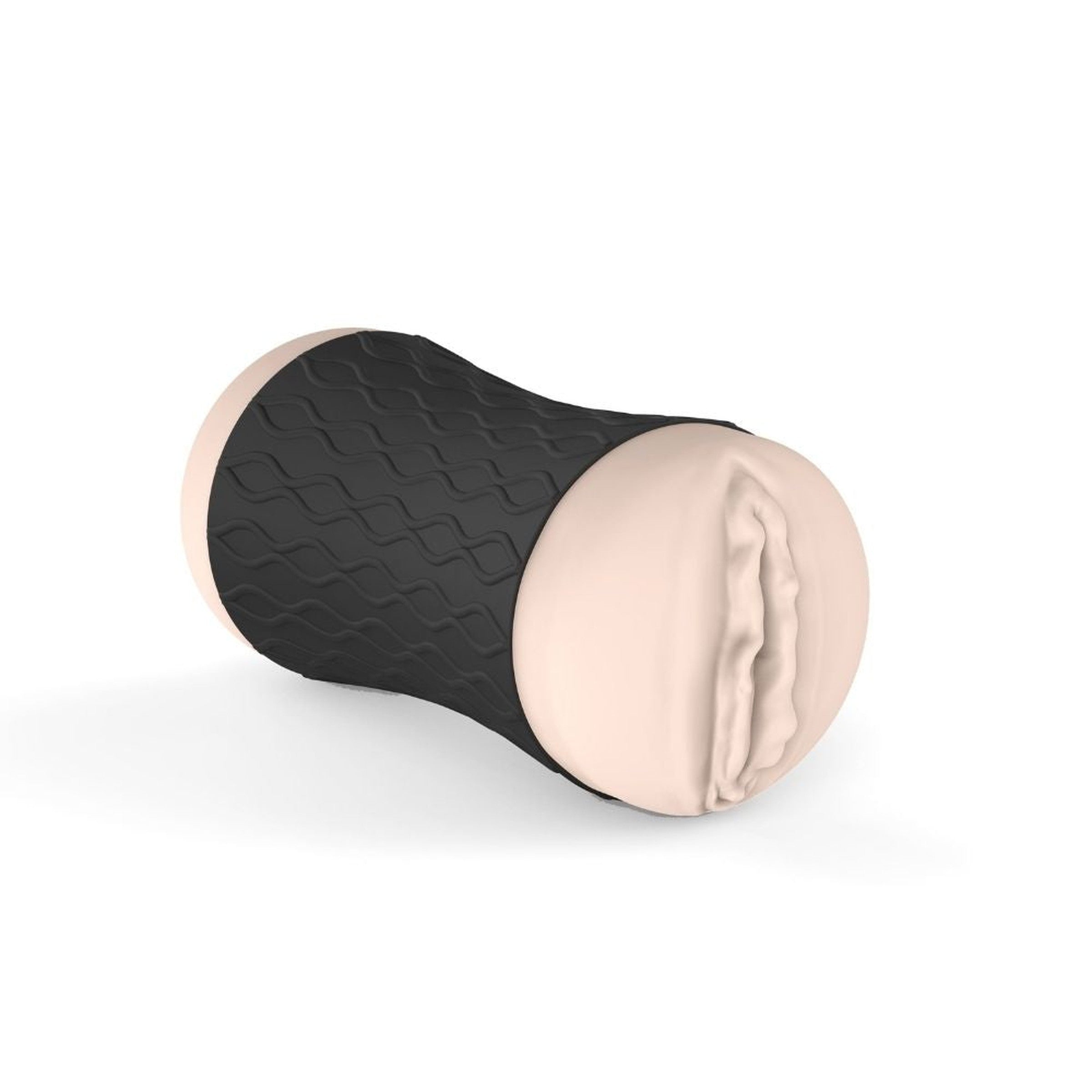 Different Strokes Double Ended Masturbator showcasing dual openings and textured silicone grip for enhanced pleasure.