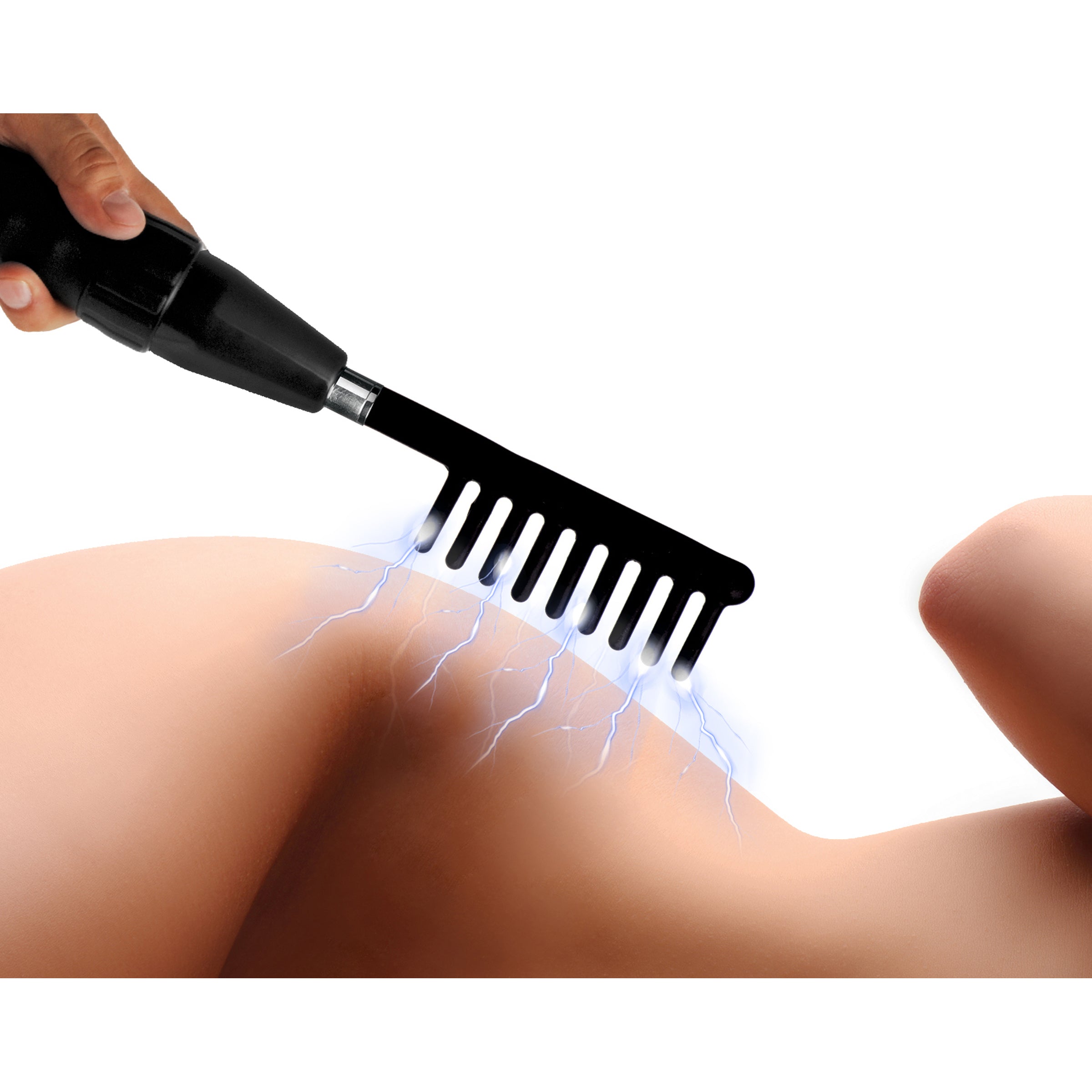 Extreme Twilight Comb Silicone eStim Attachment with 9 teeth for electro stimulation, designed for durability and travel.
