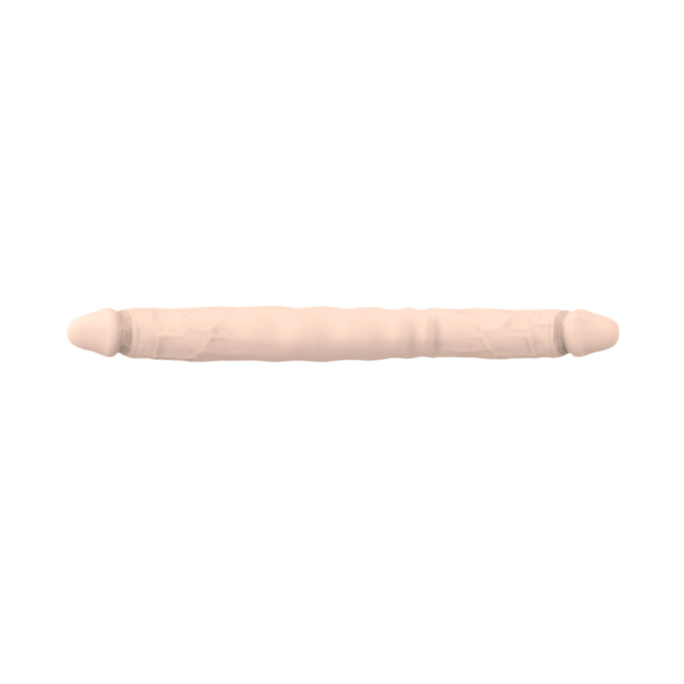 Give & Take 16" double-ended silicone dildo with realistic veiny texture, designed for versatile pleasure and safe use.