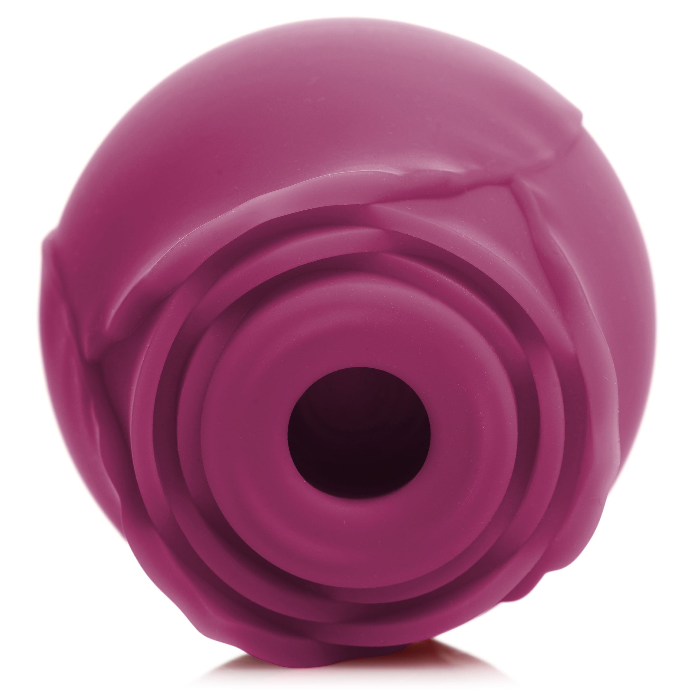 Gossip Rose Lust 10X Silicone Clit Stimulator in burgundy, shaped like a rose, designed for clitoral suction pleasure.