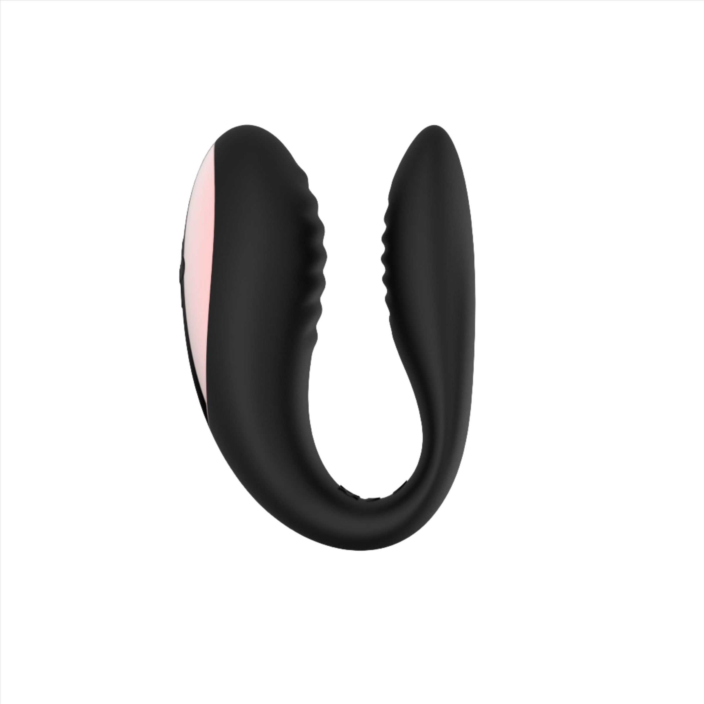 Harmonix Duo Pulse Couples App Control Vibe in a sleek C-shaped design, made from medical-grade silicone, showcasing its dual motors and app control feature.