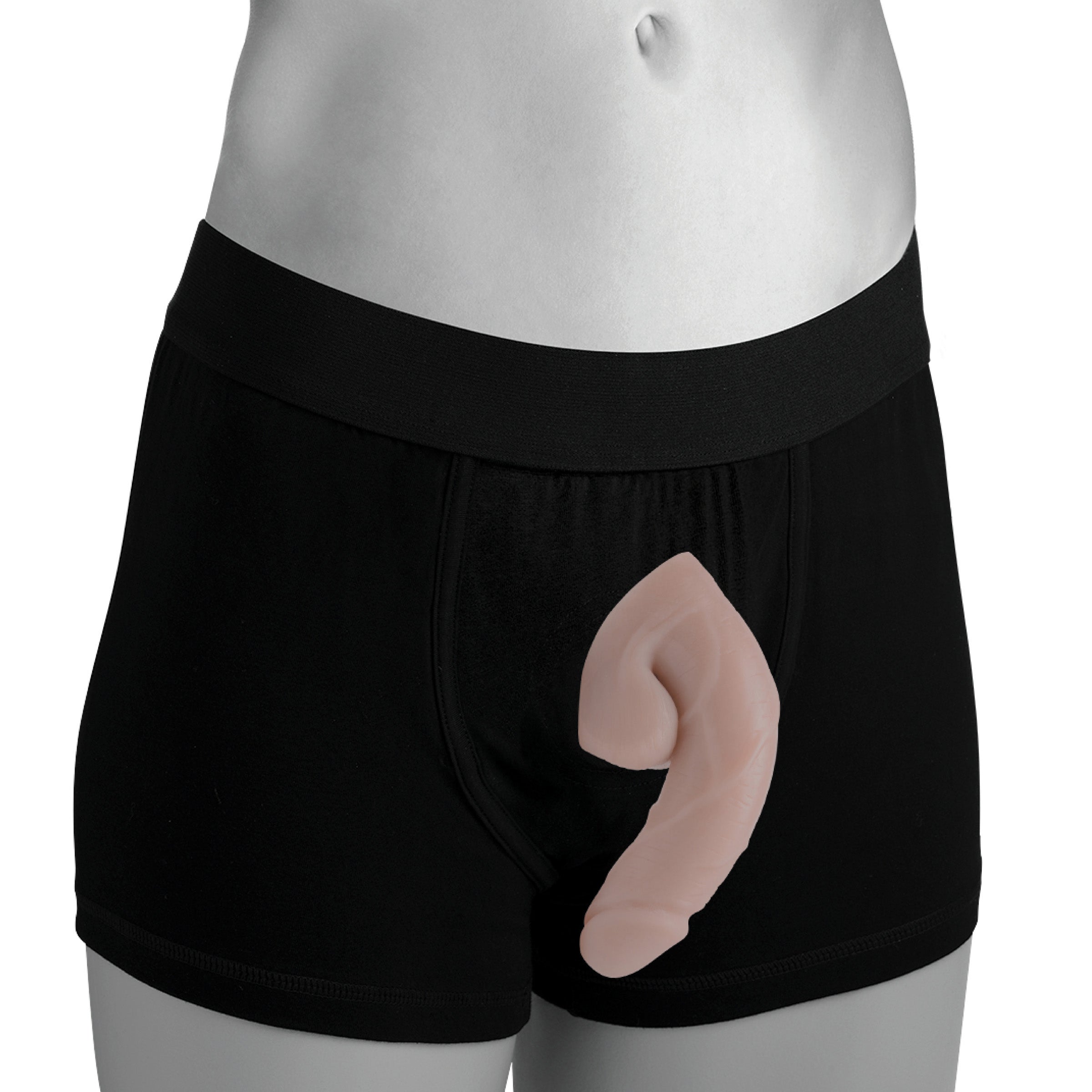 Large Bulge Packer Dildo in light color, showcasing realistic details and soft texture for comfort.