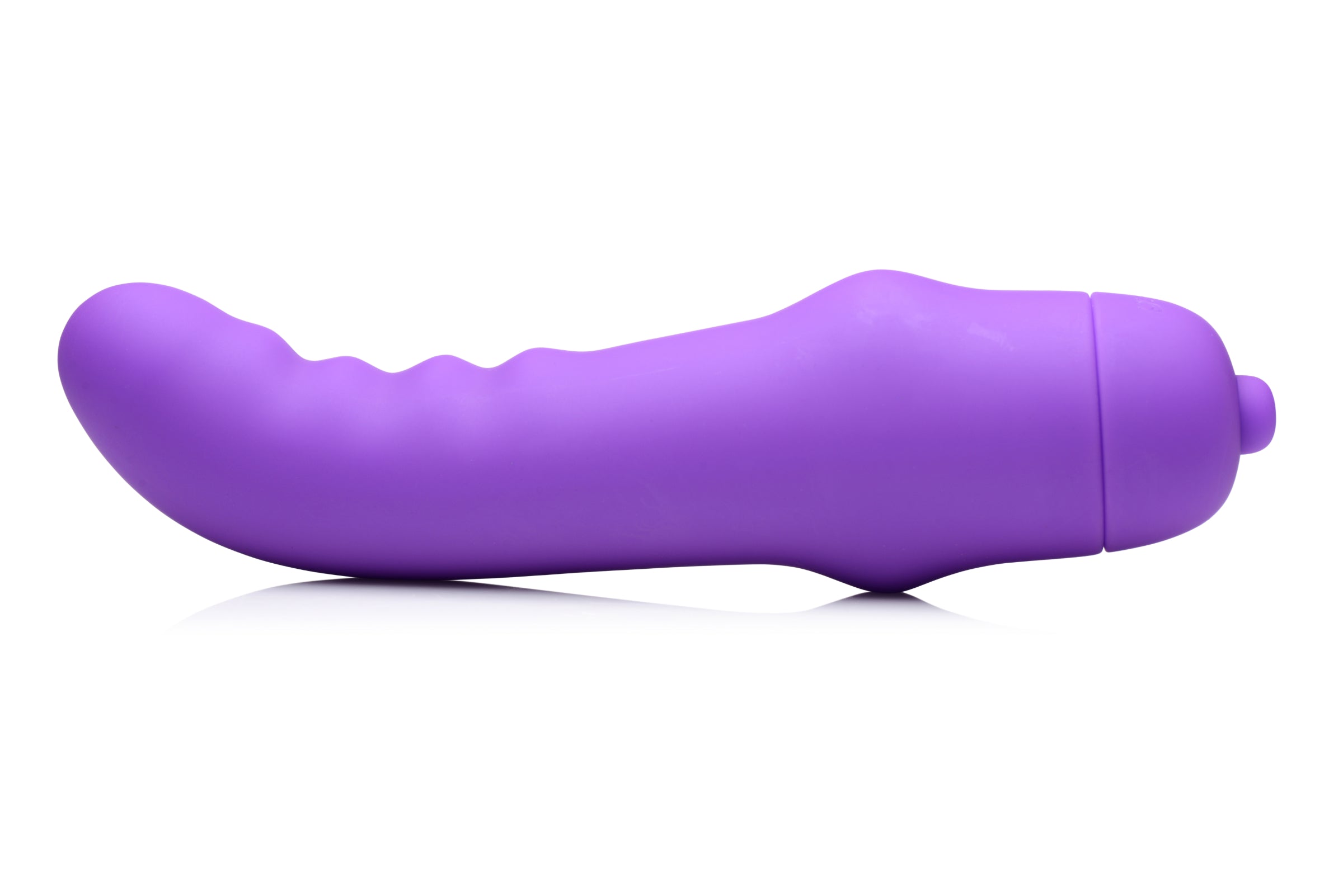 Lil Wavy 7X Mini Silicone G-Spot Vibe in violet, showcasing its curved shaft and sleek design.