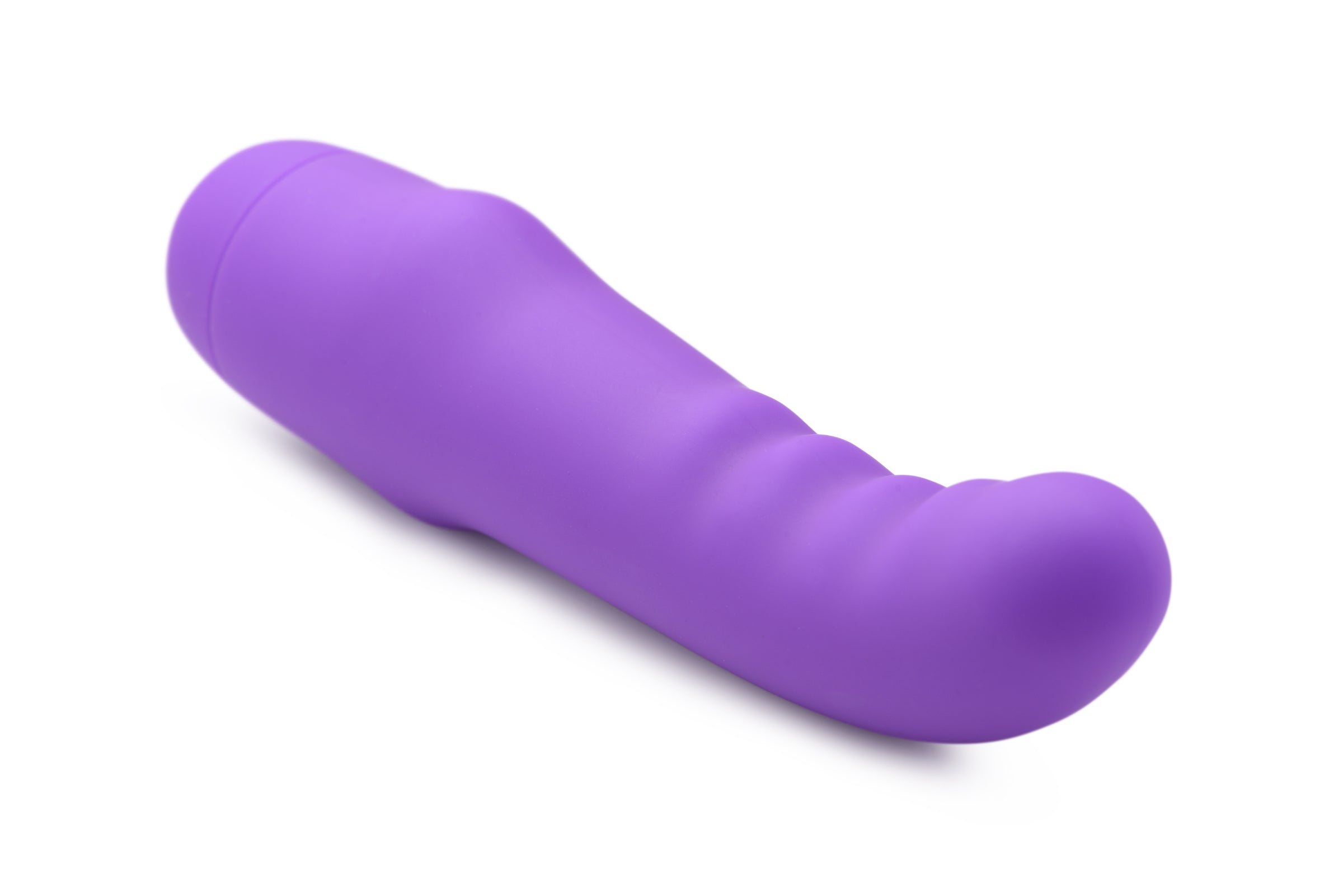 Lil Wavy 7X Mini Silicone G-Spot Vibe in violet, showcasing its curved shaft and sleek design.