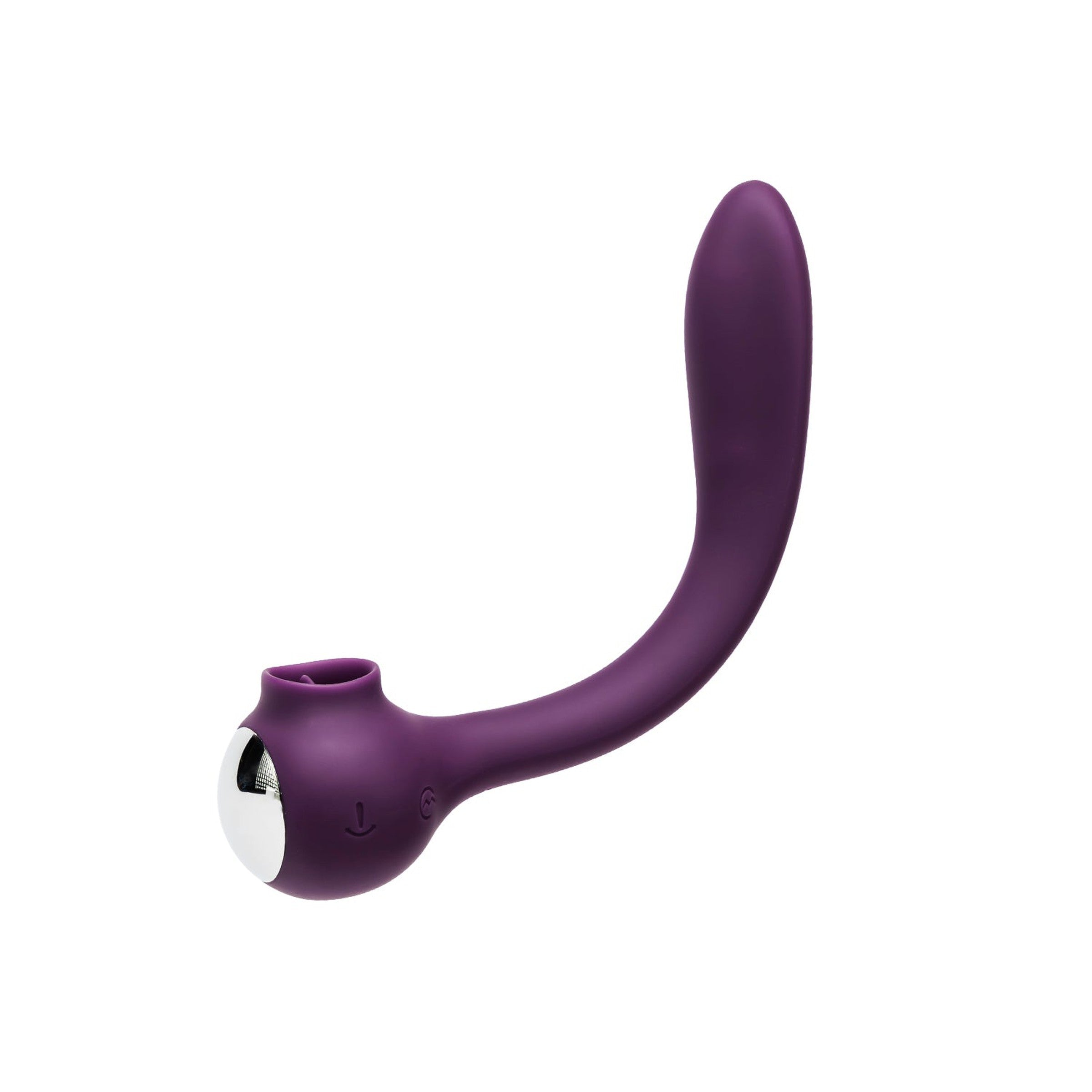 Lunar Licker Bendable Clitoral & G-Spot Vibrator in a sleek design, showcasing its flexible shape and dual stimulation features.