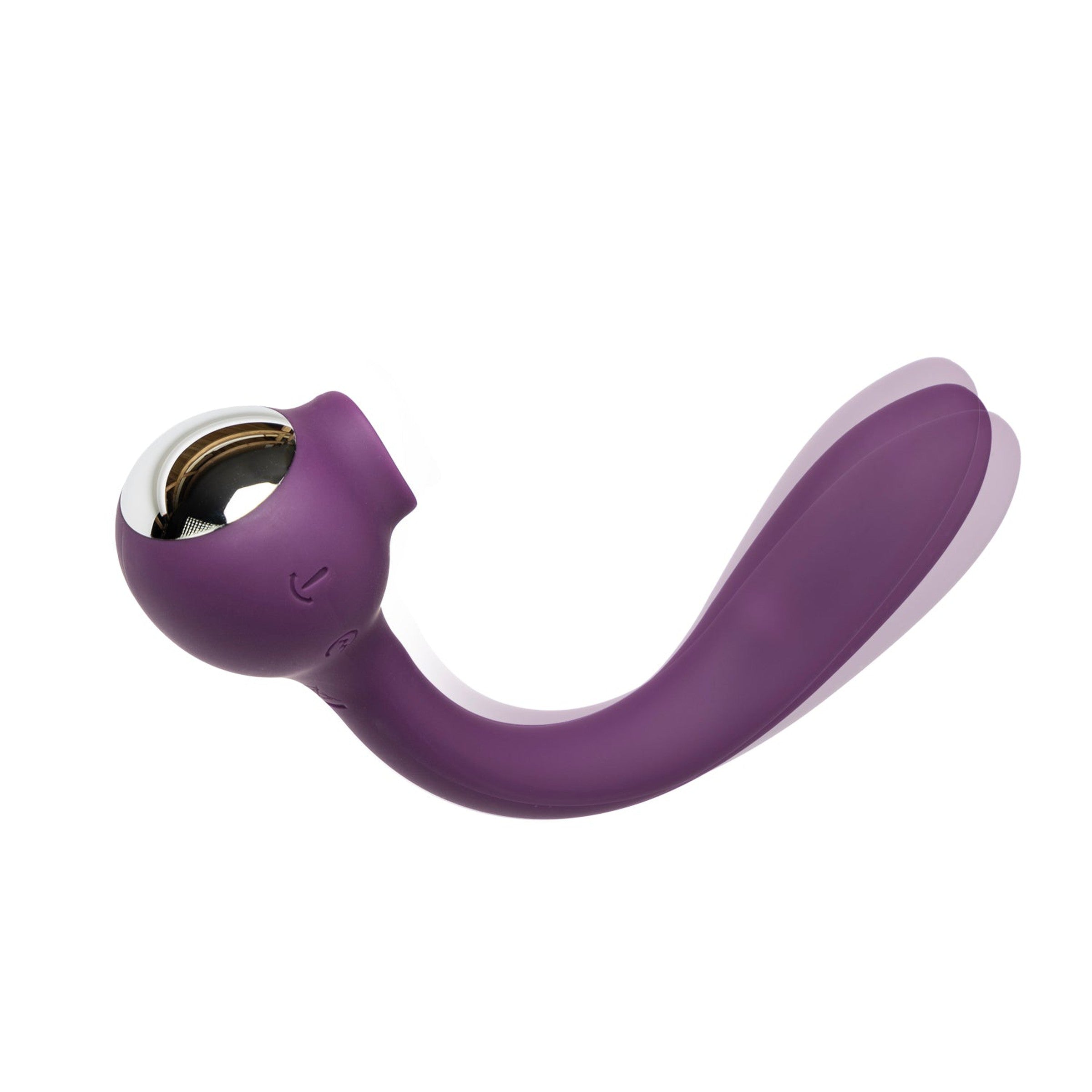 Lunar Licker Bendable Clitoral & G-Spot Vibrator in a sleek design, showcasing its flexible shape and dual stimulation features.